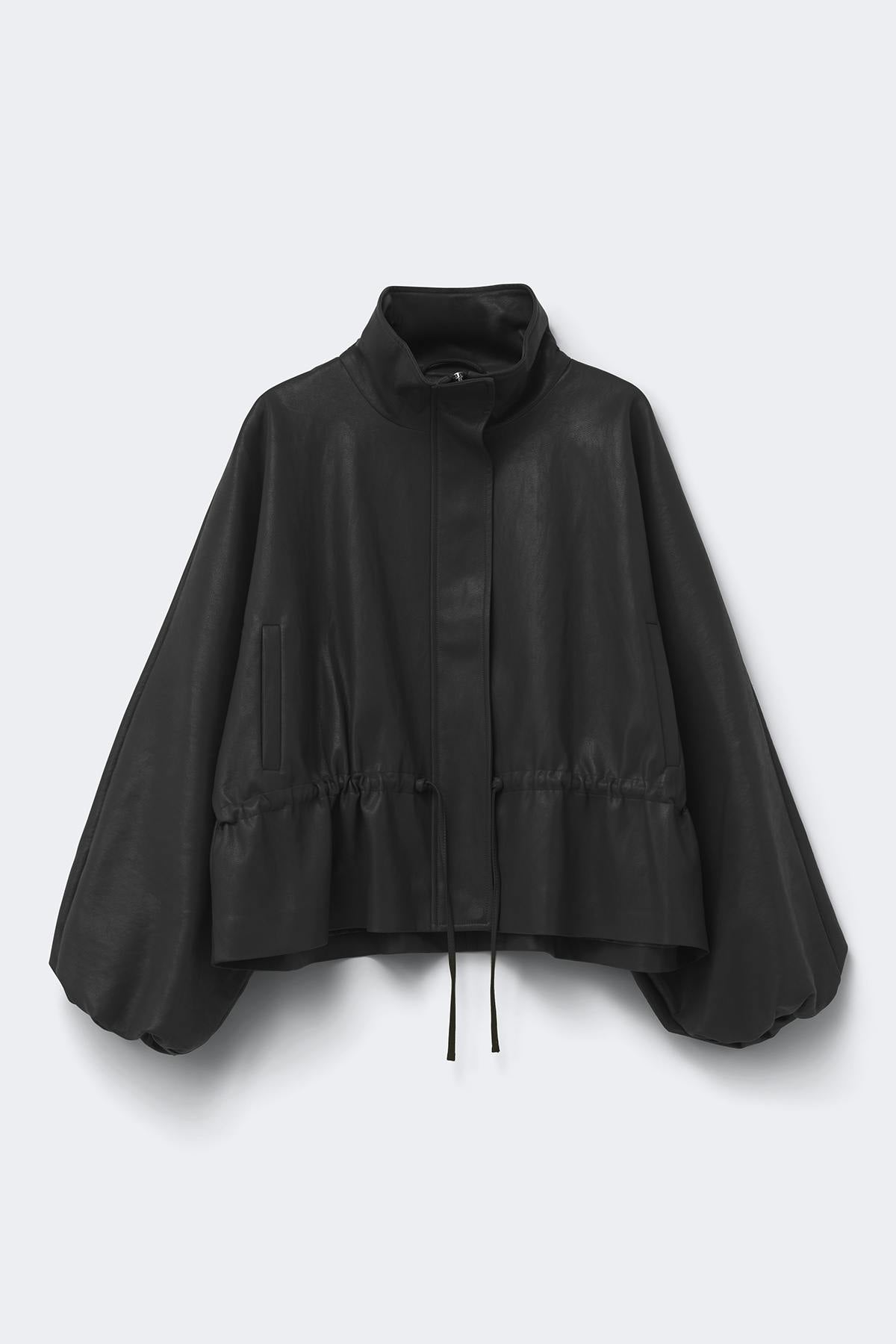 Frill pu jacket