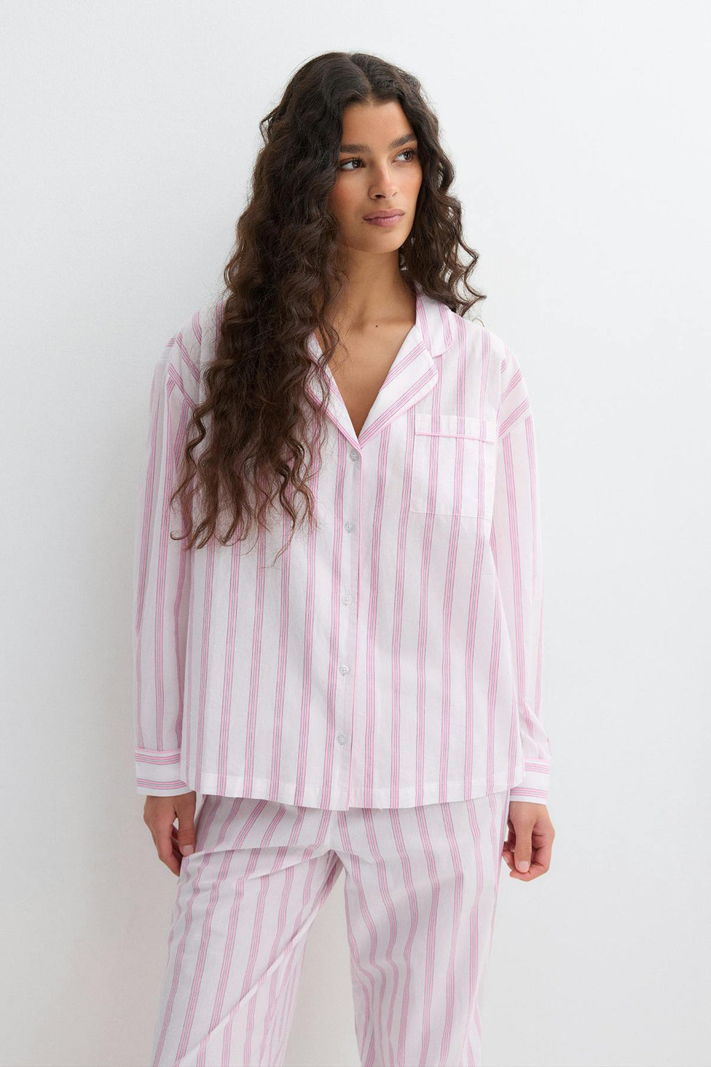 Poplin pyjamas shirt