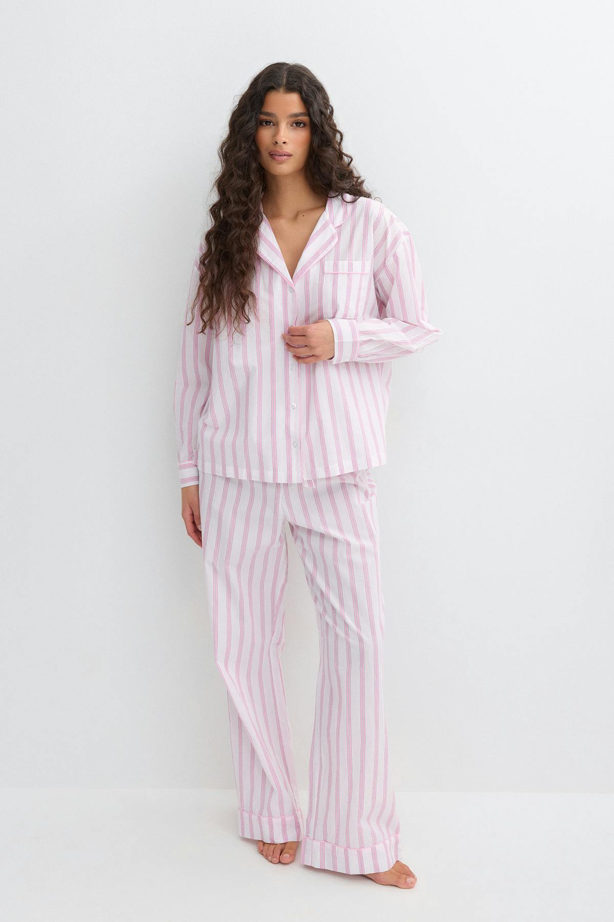 Poplin pyjamas shirt