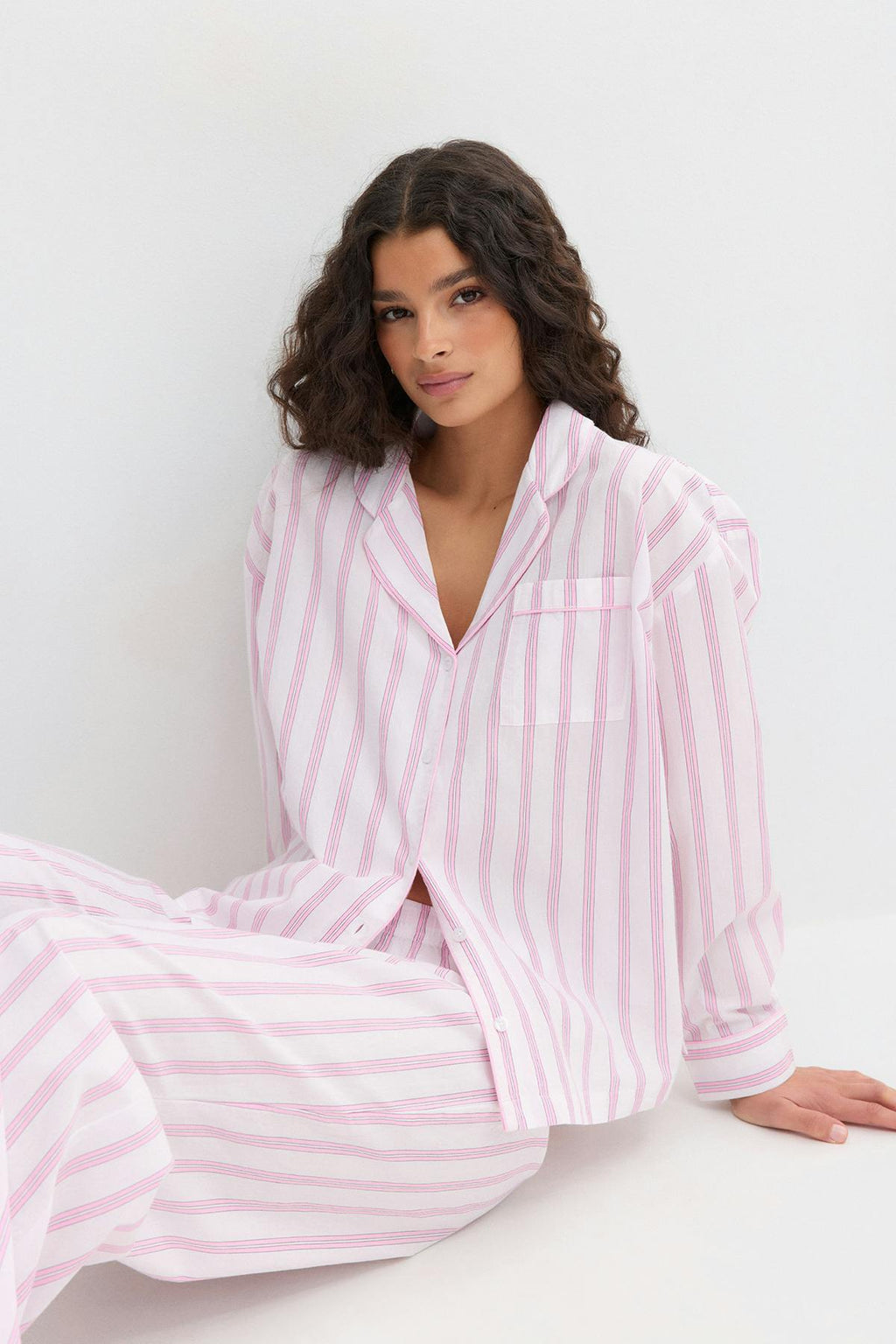 Poplin pyjamas shirt