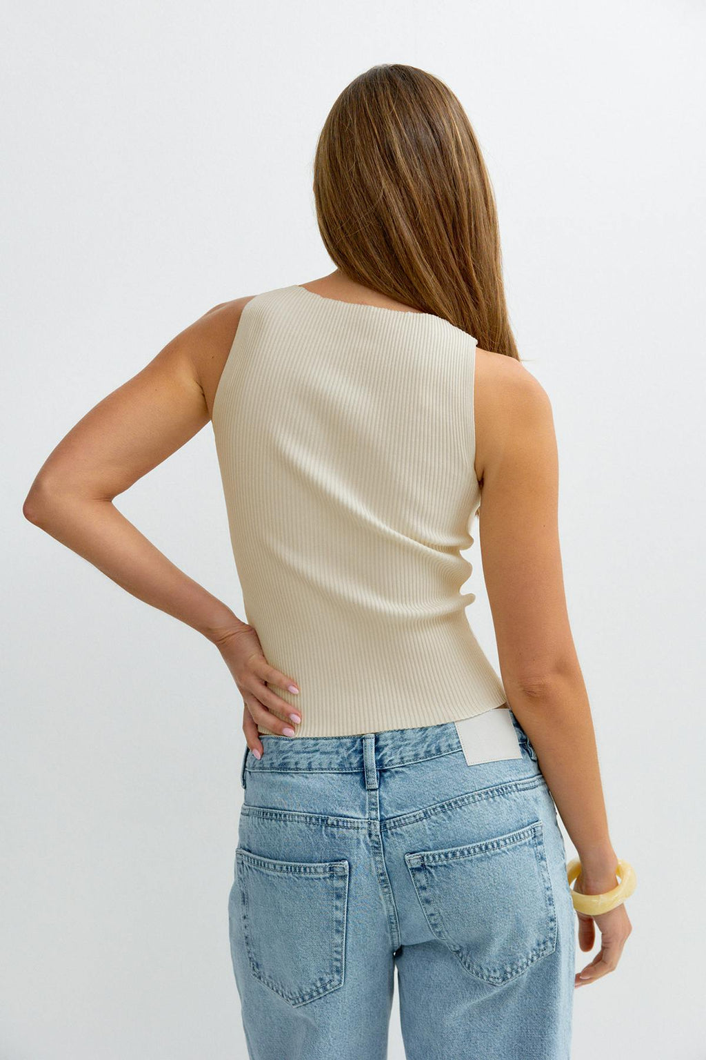 Knitted ribb singlet