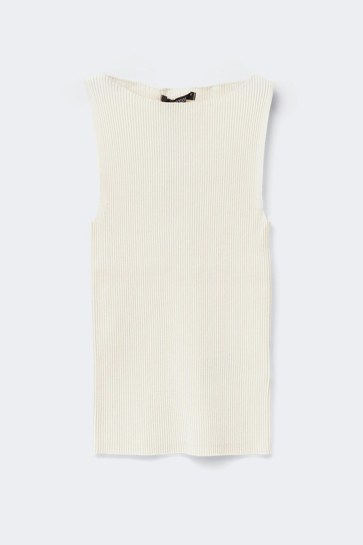 Knitted ribb singlet