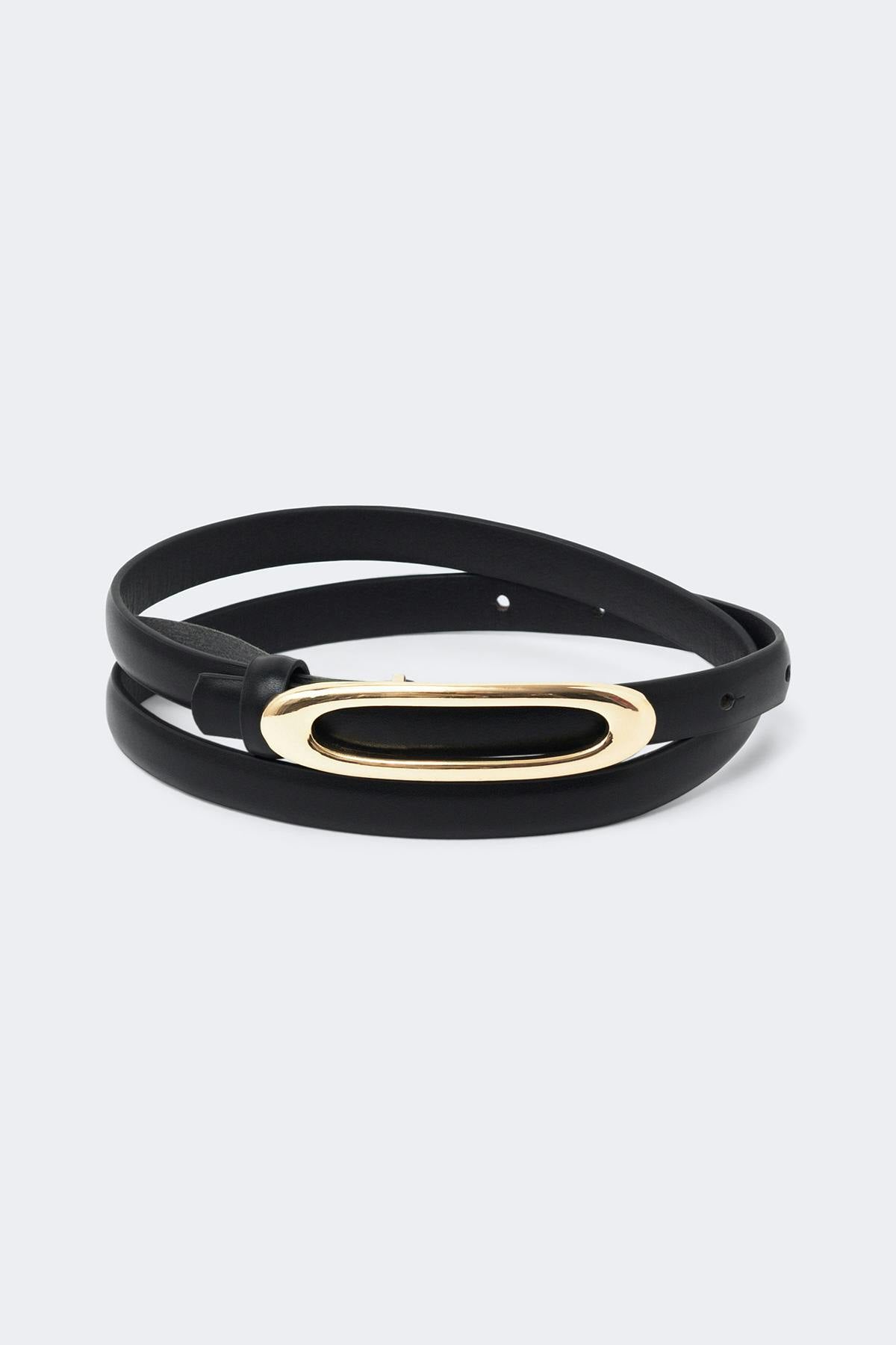 Slim buckle waist belt