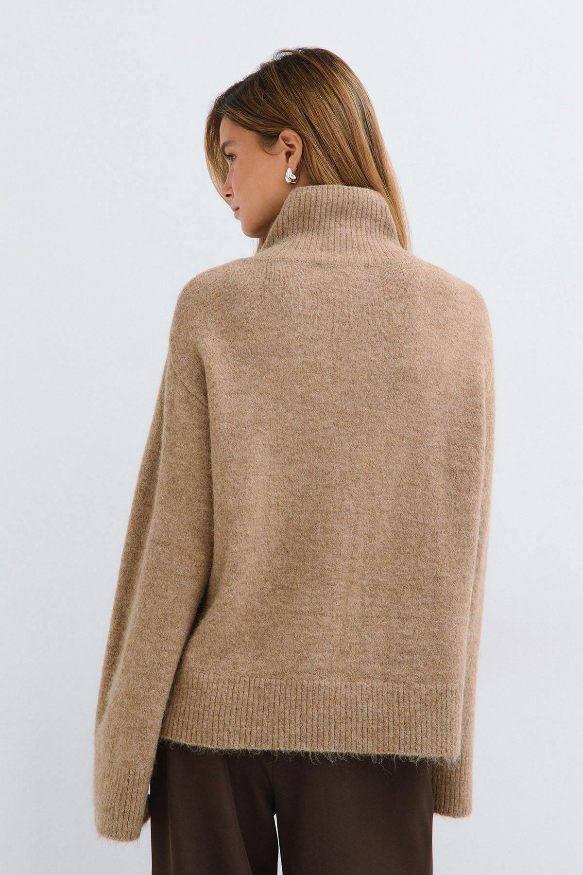 Double zip knitted cardigan