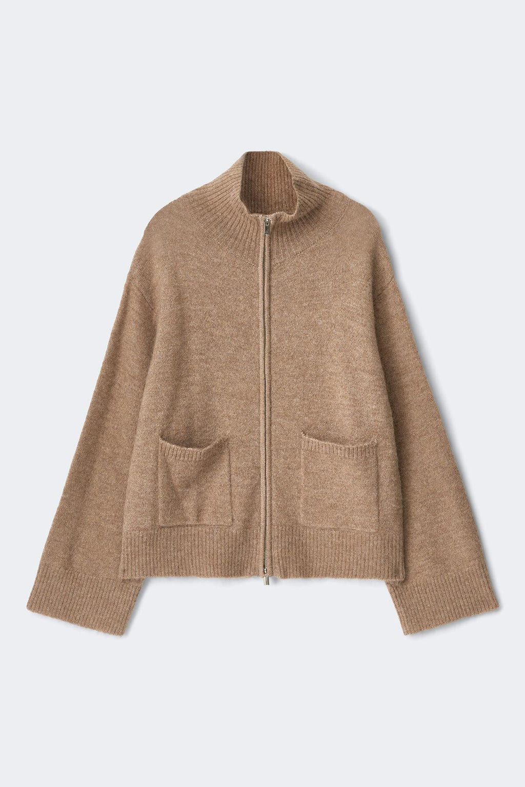 Double zip knitted cardigan