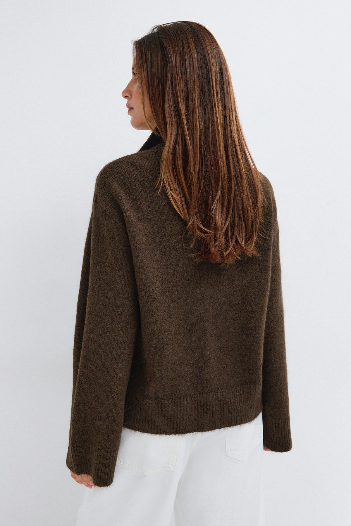 Double zip knitted cardigan