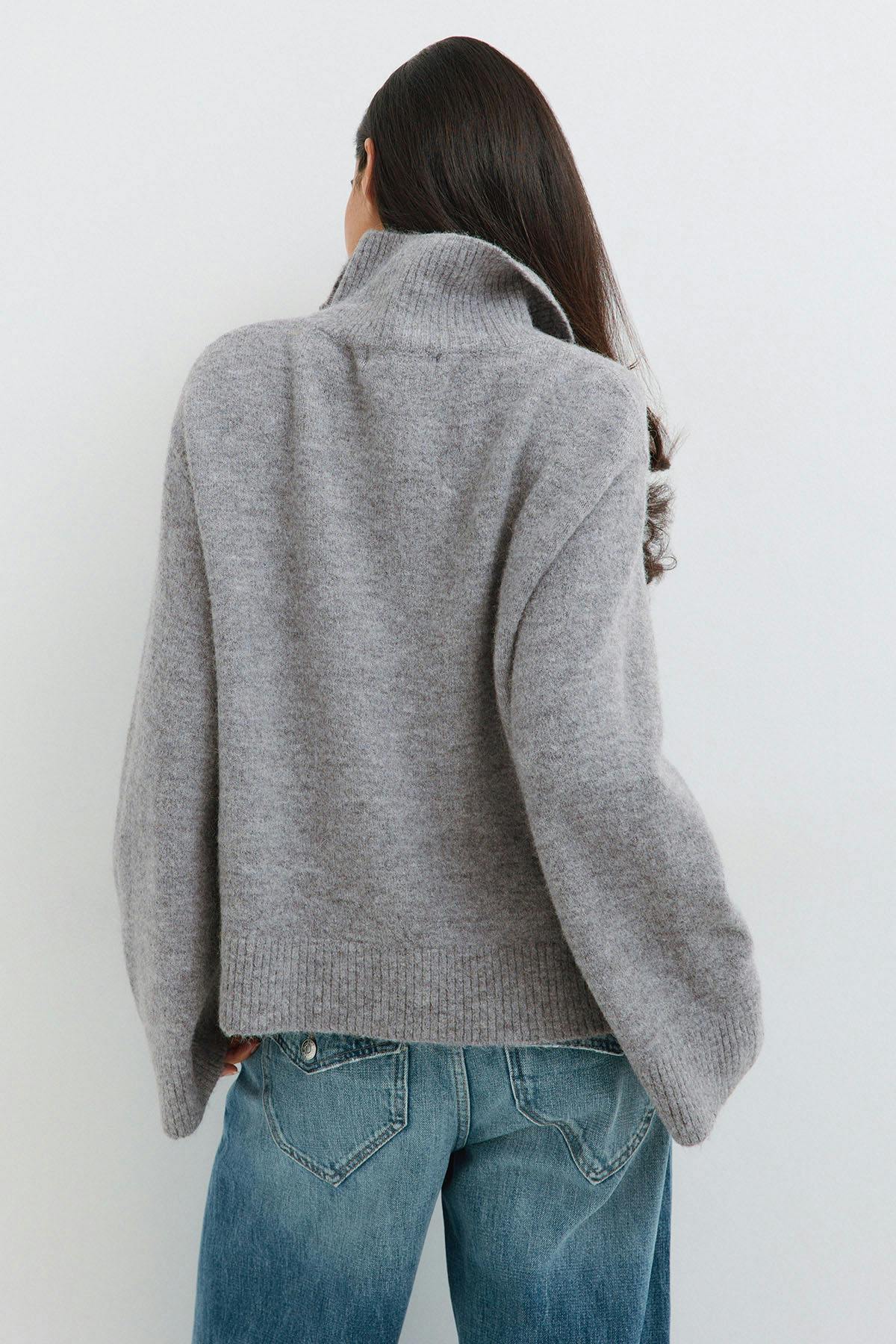 Double zip knitted cardigan