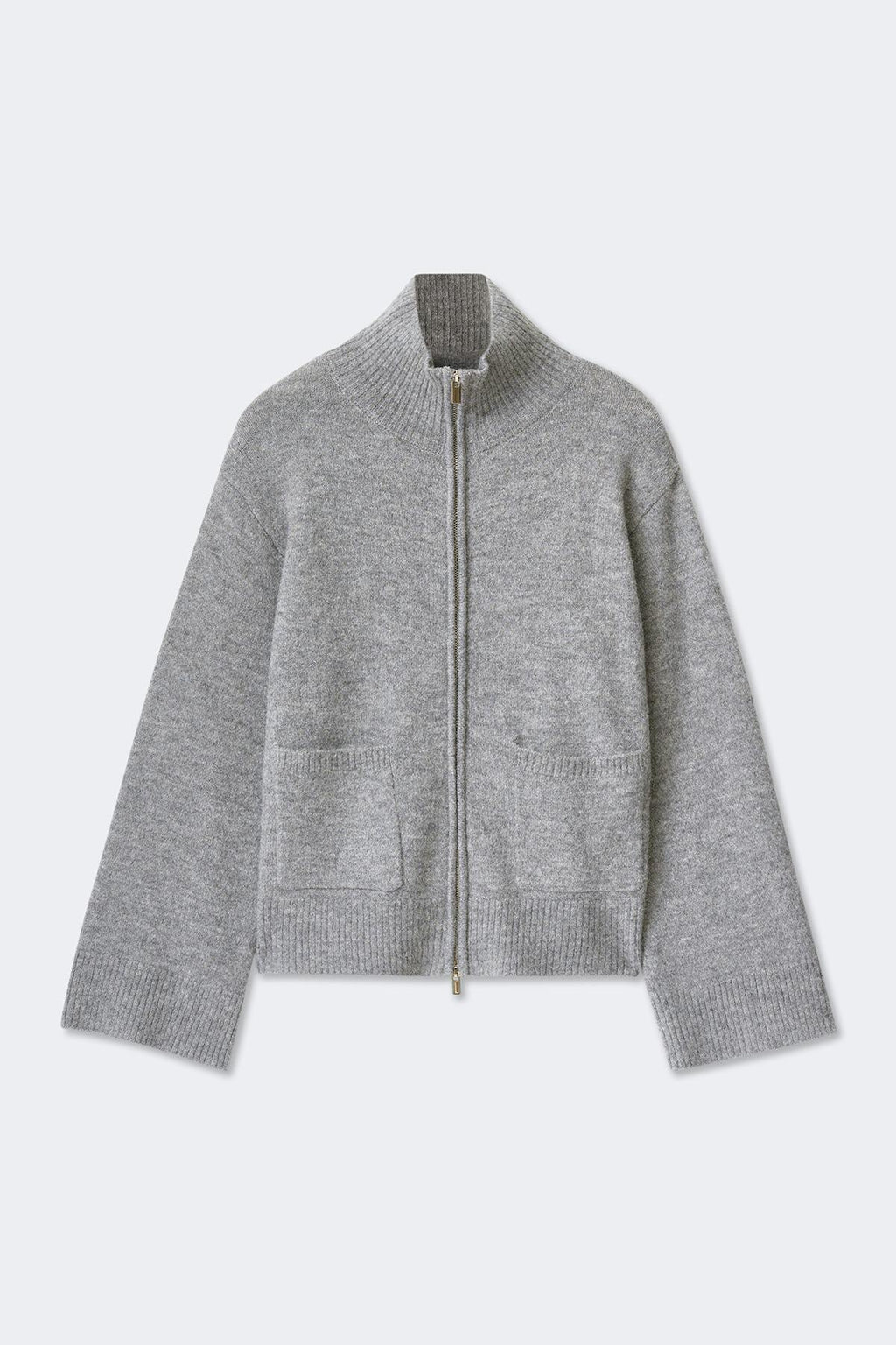 Double zip knitted cardigan