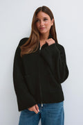 Double zip knitted cardigan