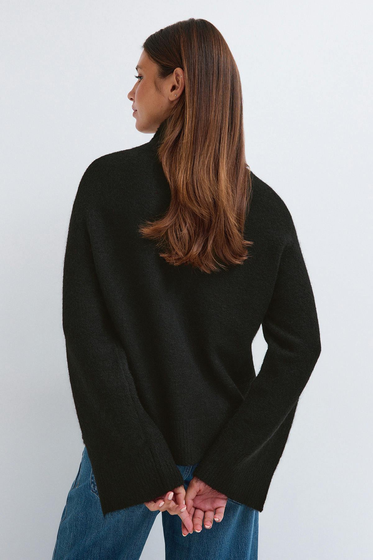 Double zip knitted cardigan