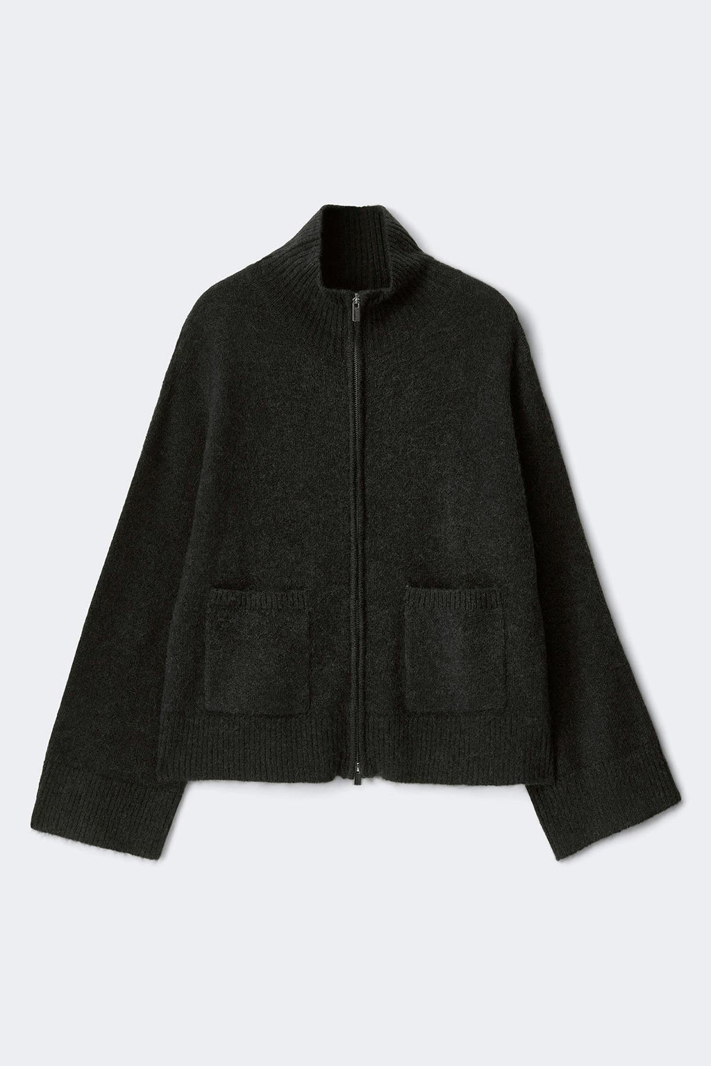 Double zip knitted cardigan