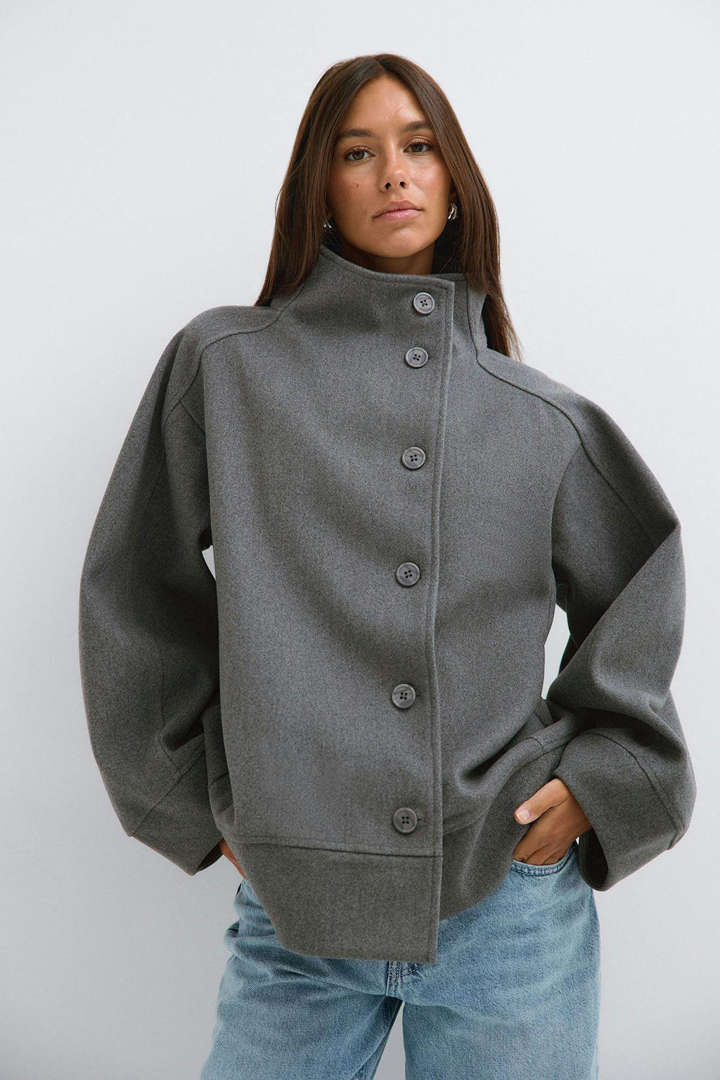 Funnel neck jacket