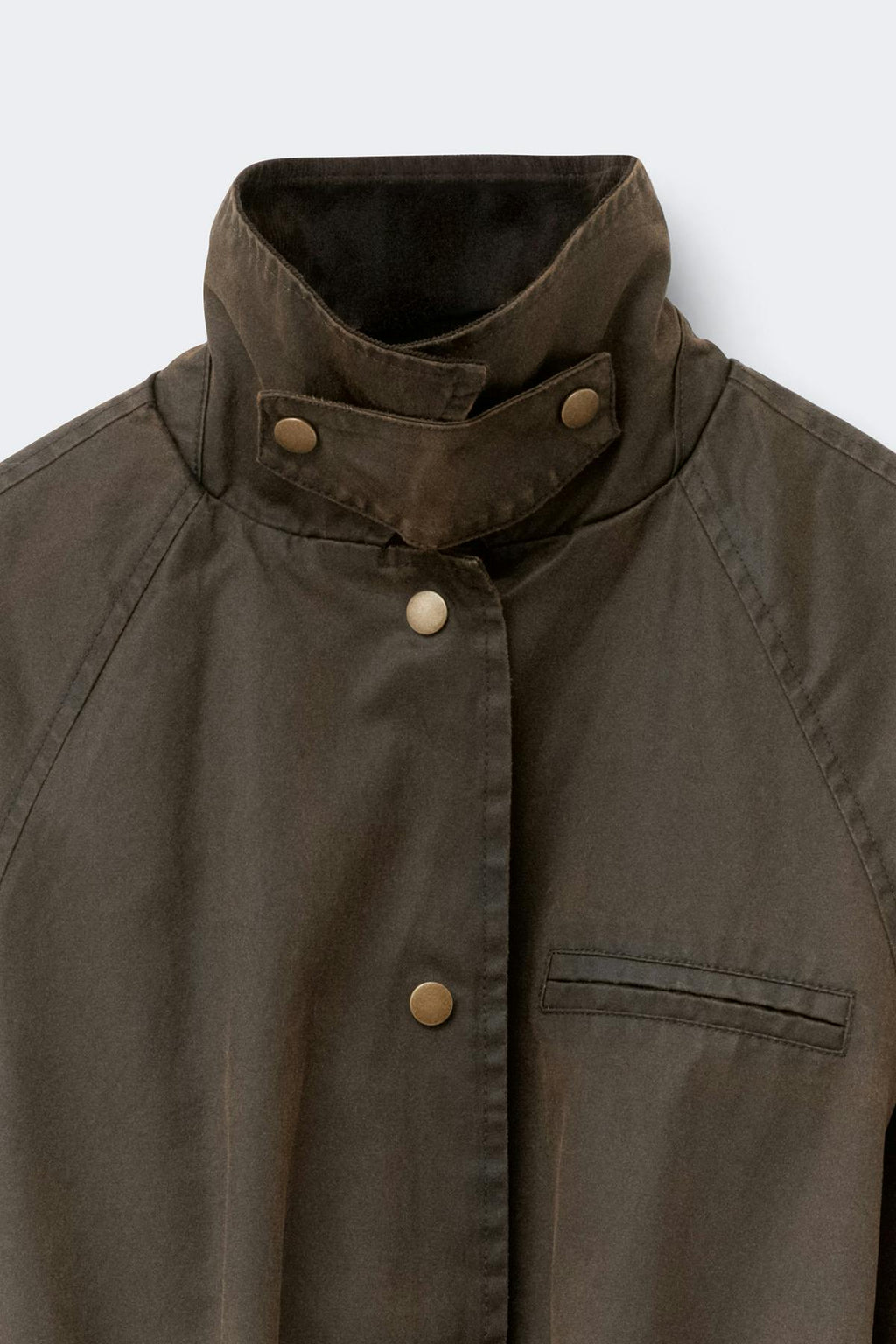 Waxed effect belted jacket
