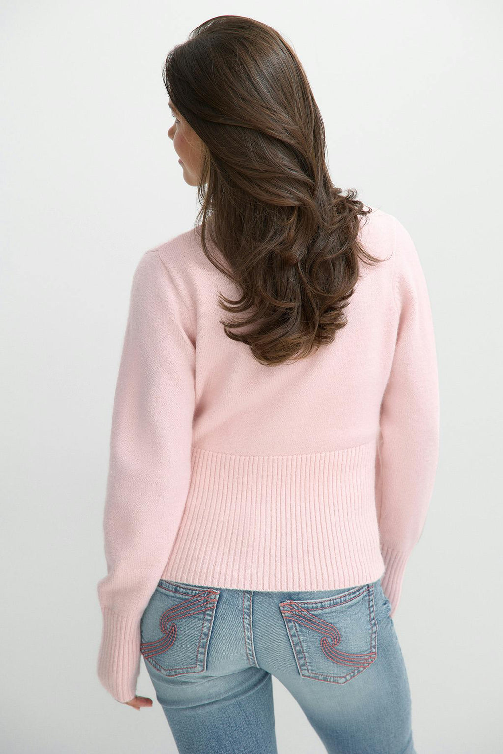 Y shaped knitted cardigan