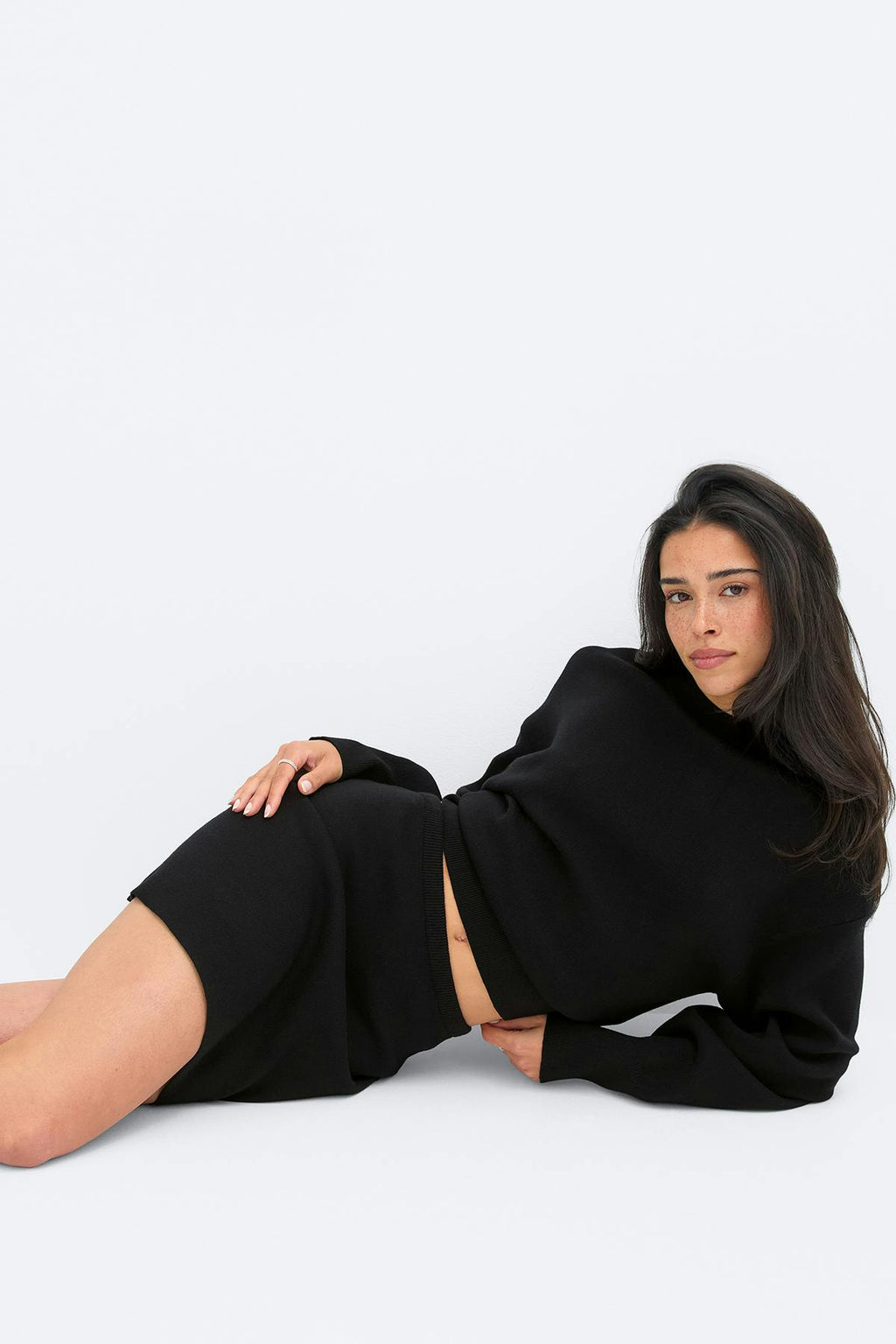 Knitted mini skirt
