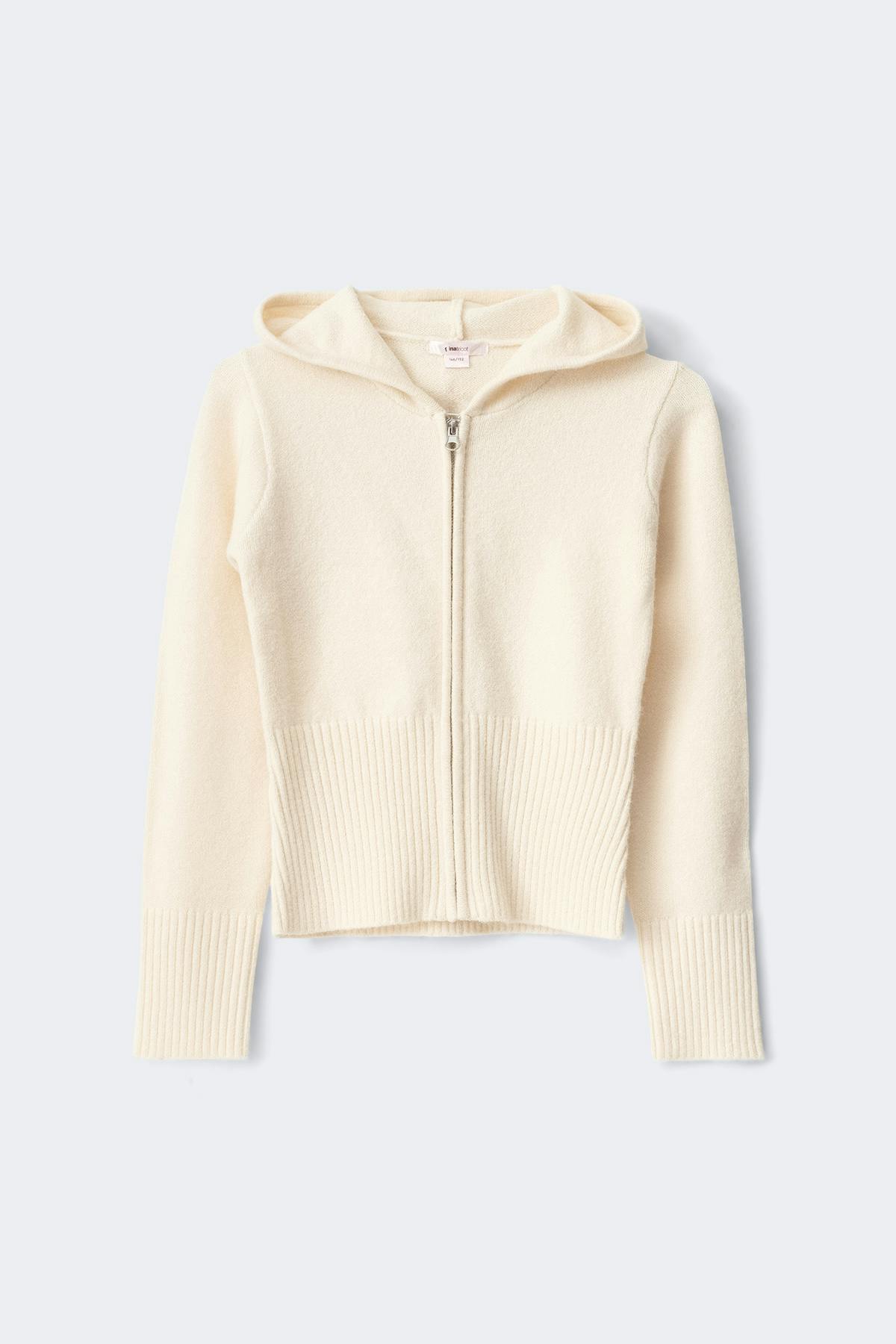 Y knitted shaped hoodie