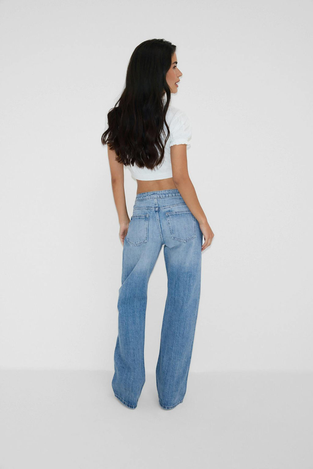Low pleat jeans