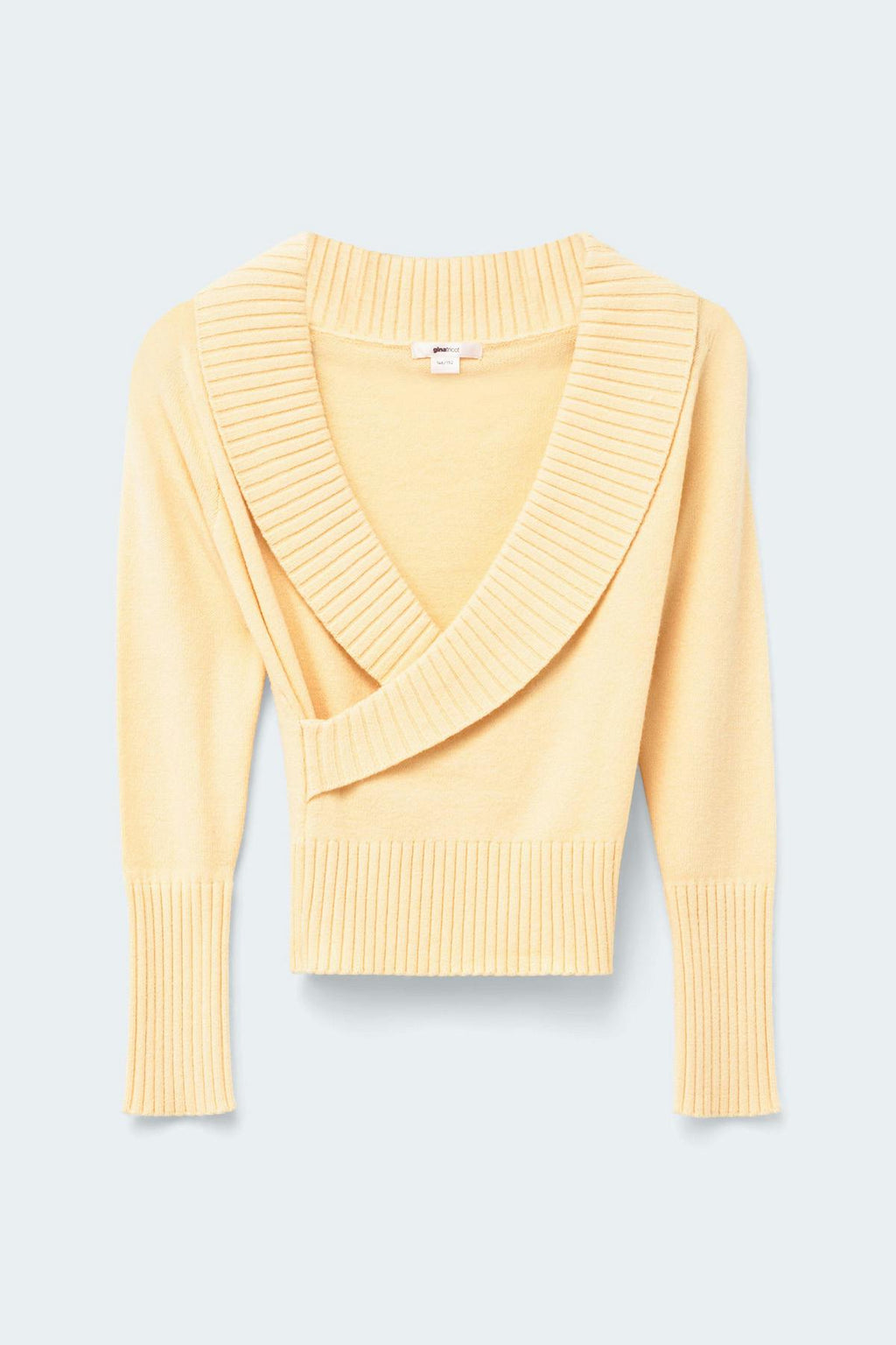 Y knitted wrap sweater