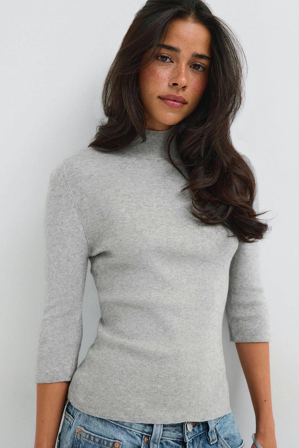 Knitted polo top