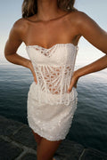Embroidered corset top