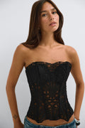 Embroidered corset top