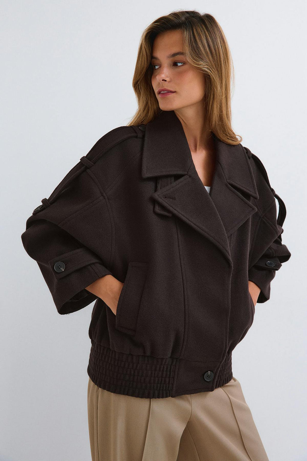 Wool blend jacket