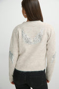 Y knitted sequin cardigan