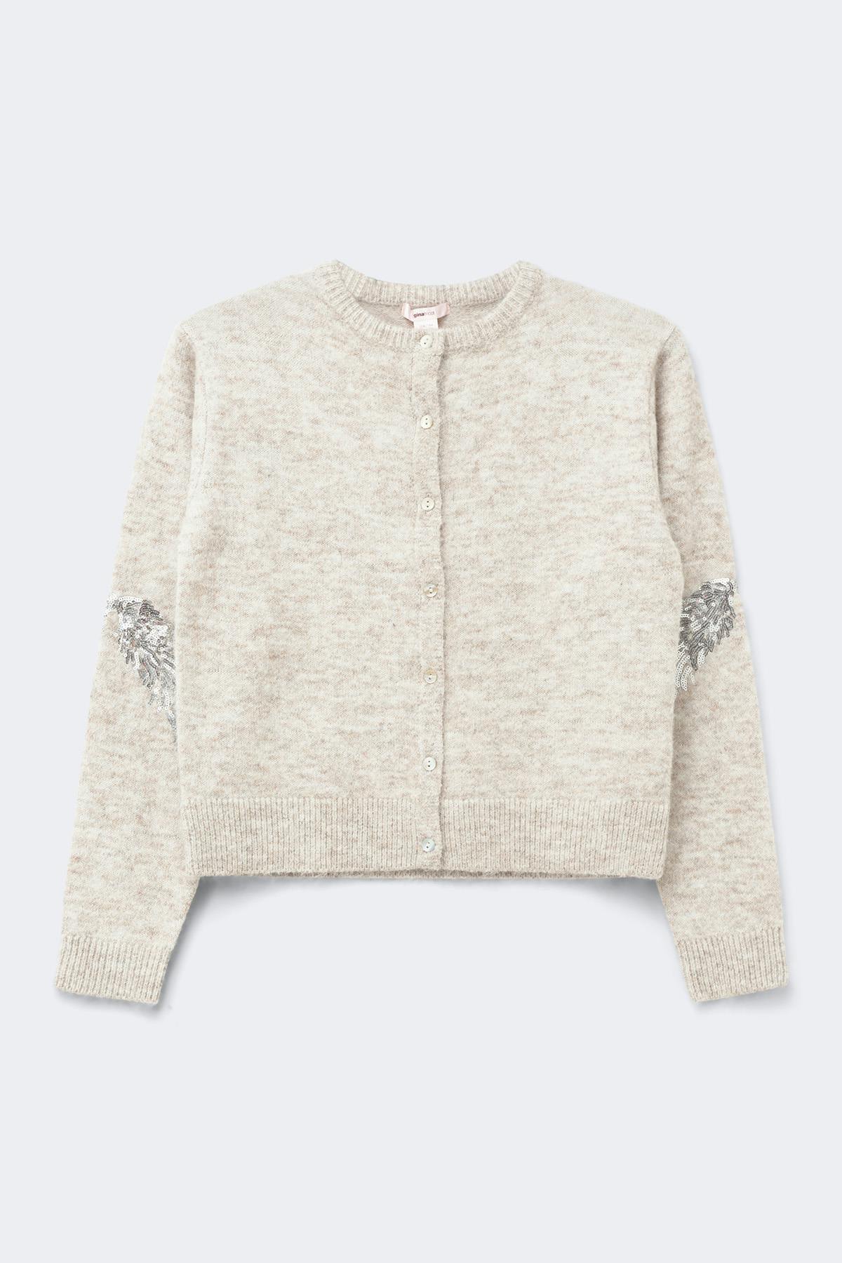 Y knitted sequin cardigan