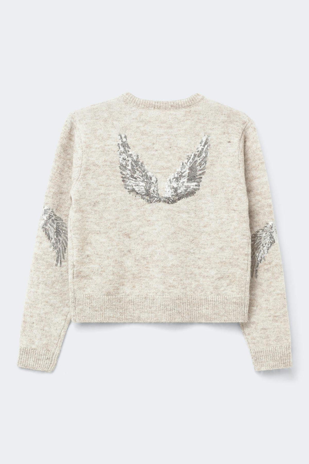 Y knitted sequin cardigan