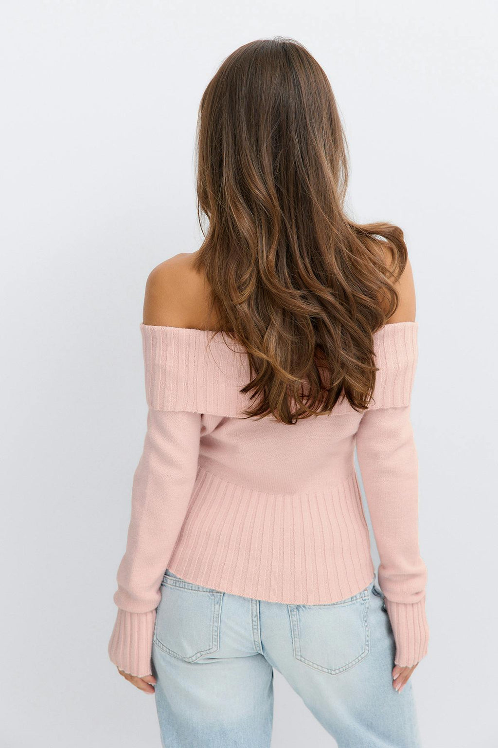 14+ knitted off shoulder top
