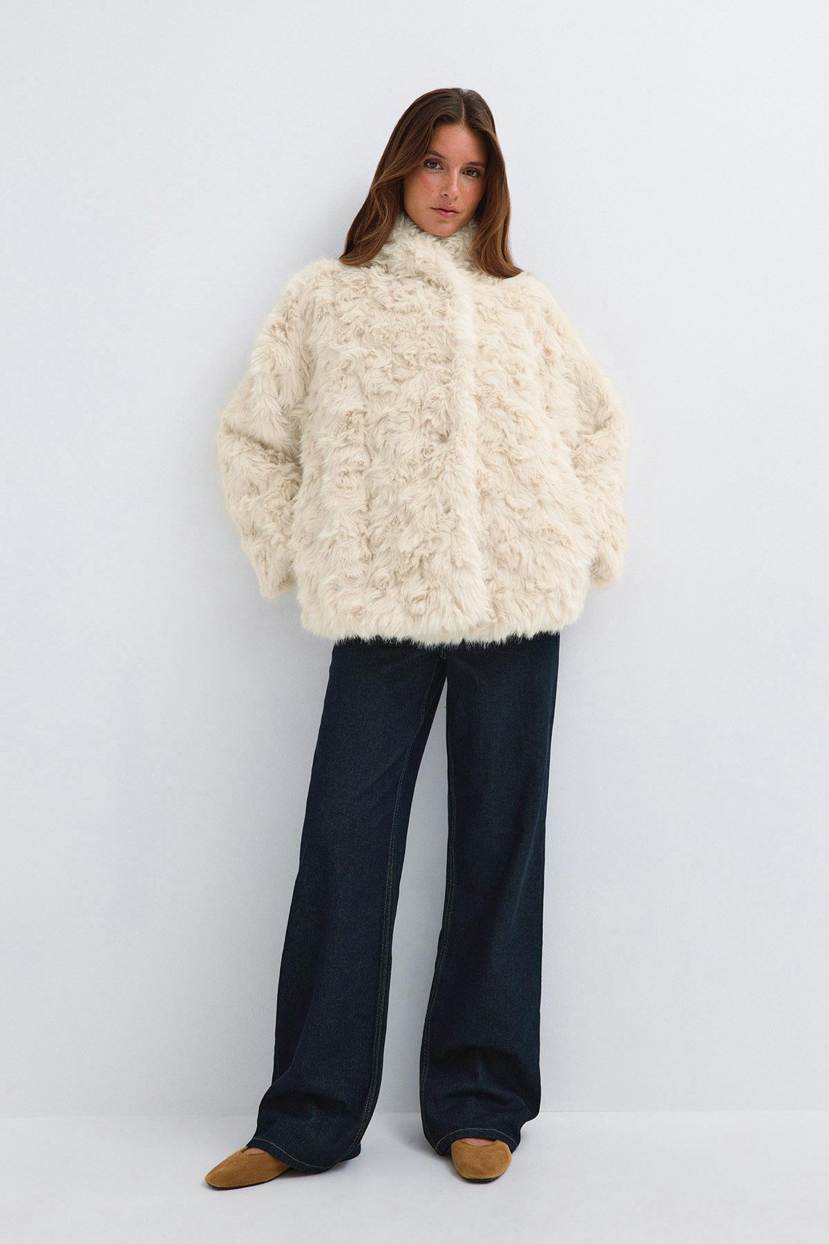 Faux fur jacket