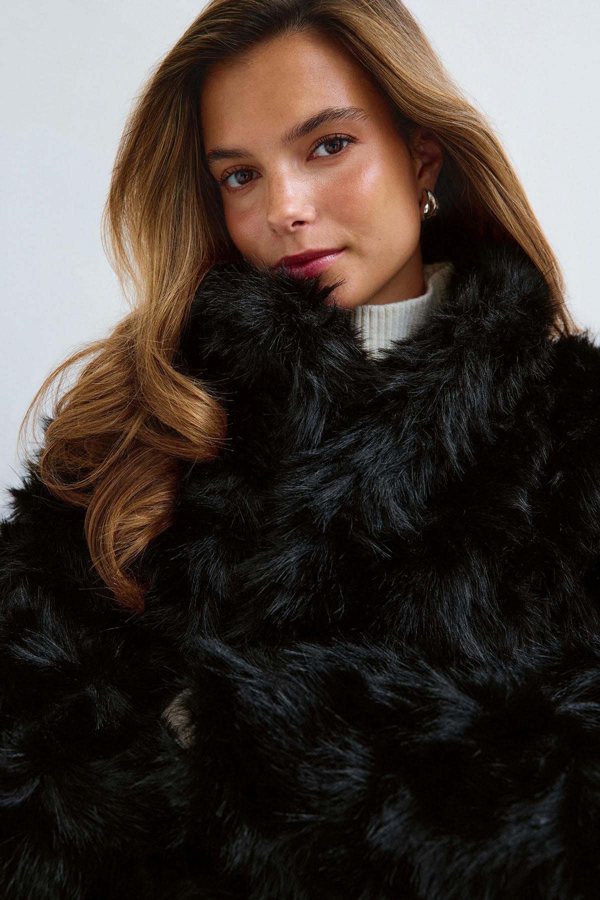 Faux fur jacket