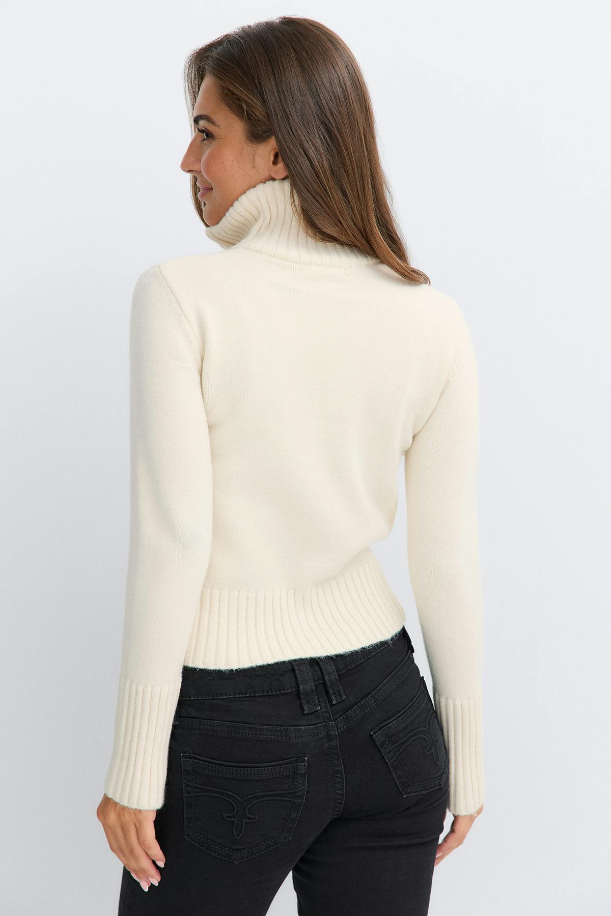 14+ knitted zip cardigan
