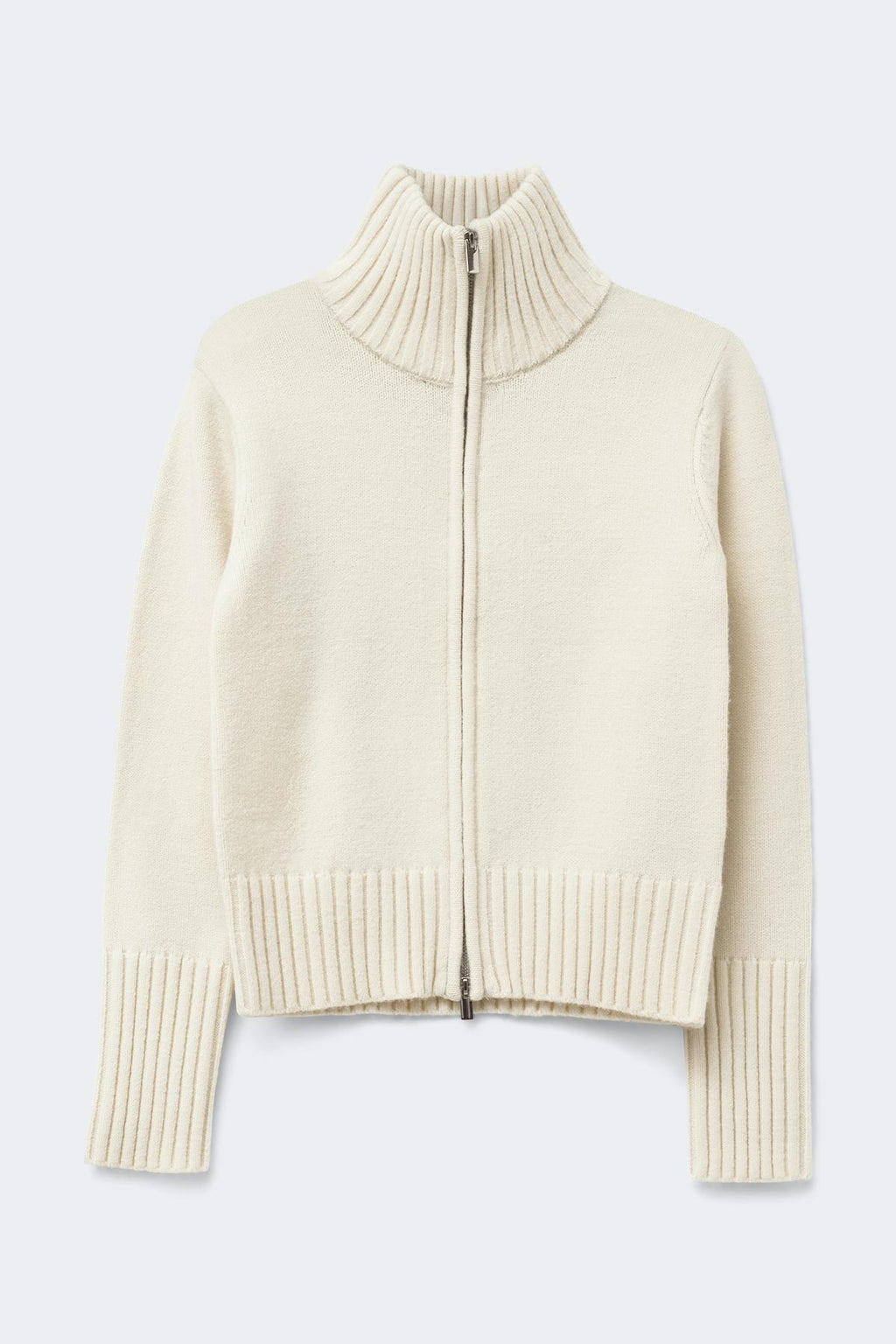 14+ knitted zip cardigan