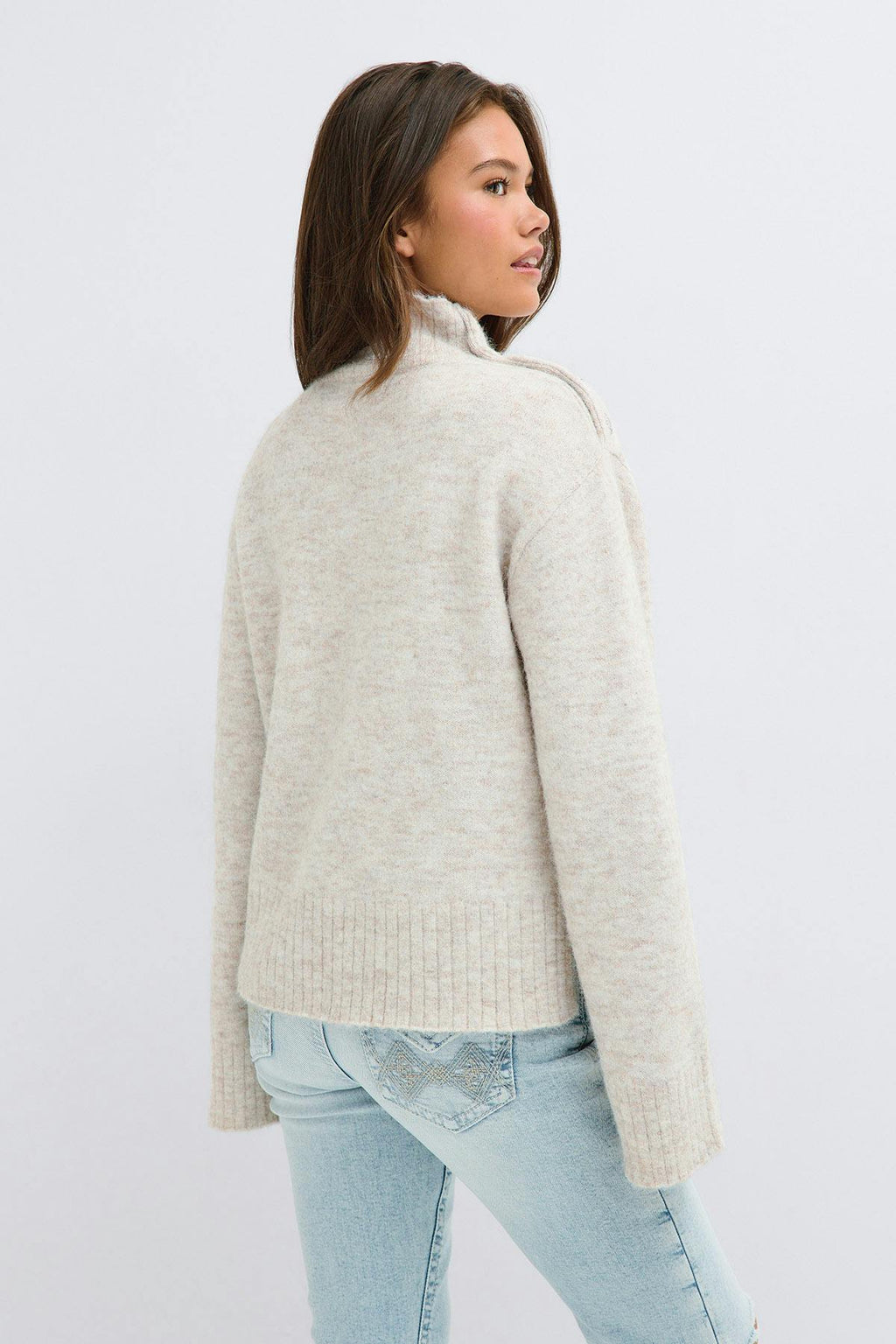 Y knitted polo sweater