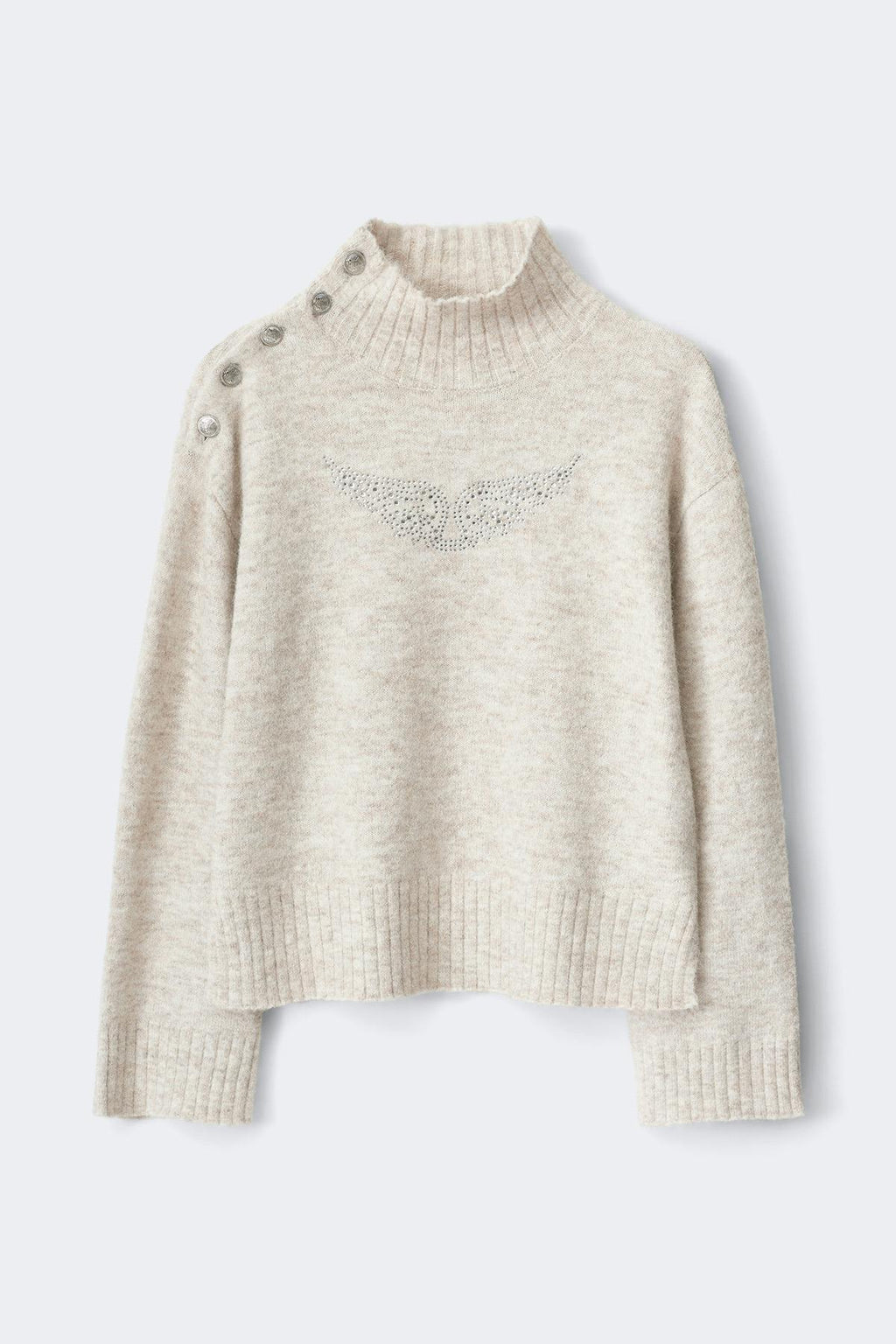 Y knitted polo sweater