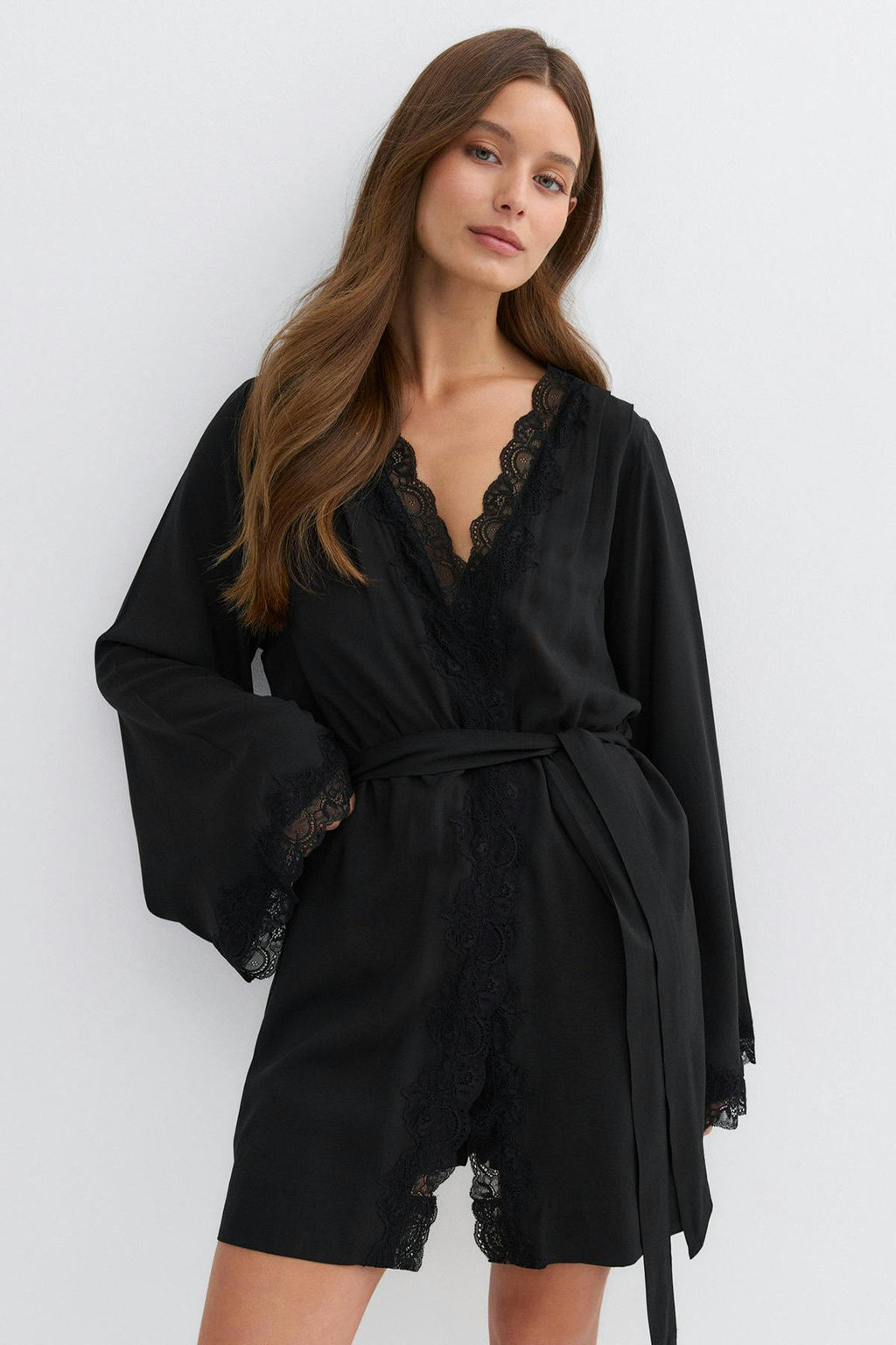 Lace loungewear robe