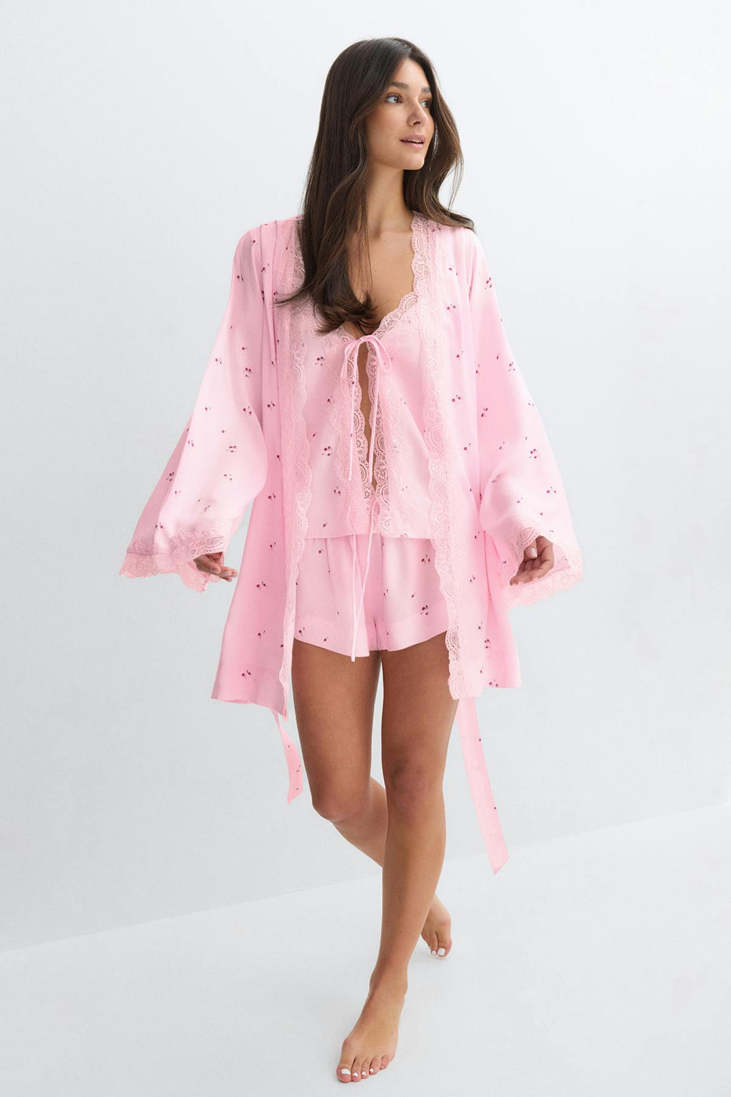 Lace loungewear robe