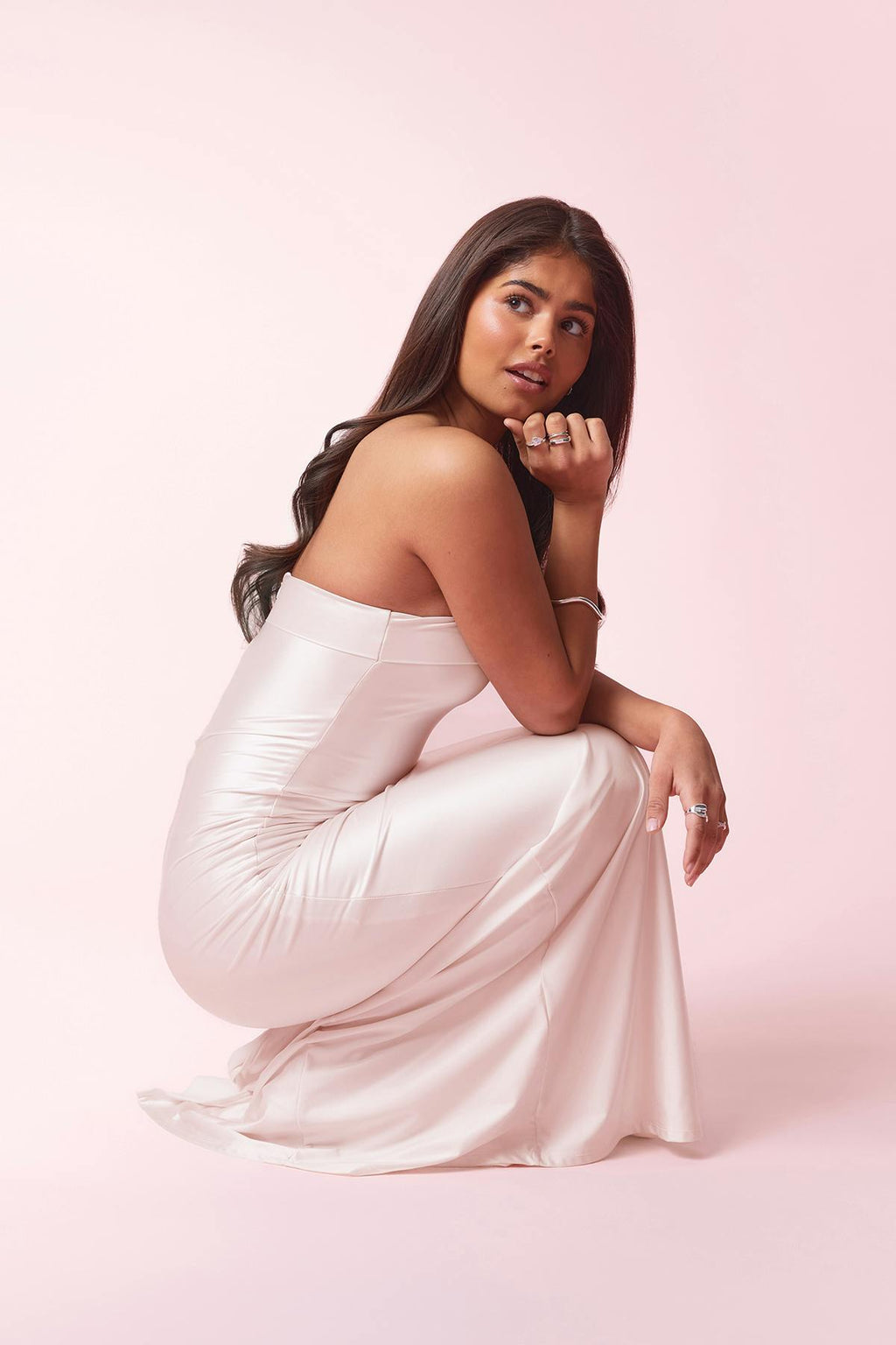14+ prom satin dress
