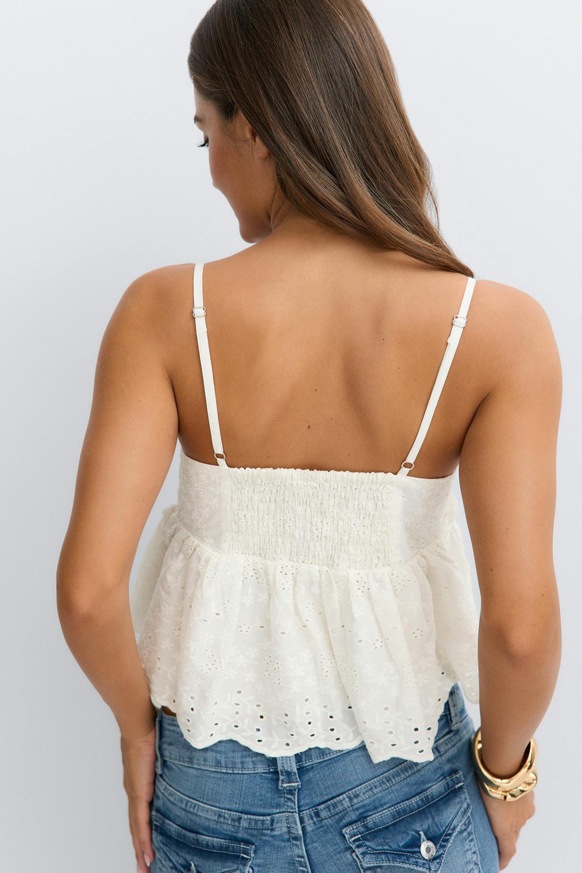 14+ broderie anglais singlet