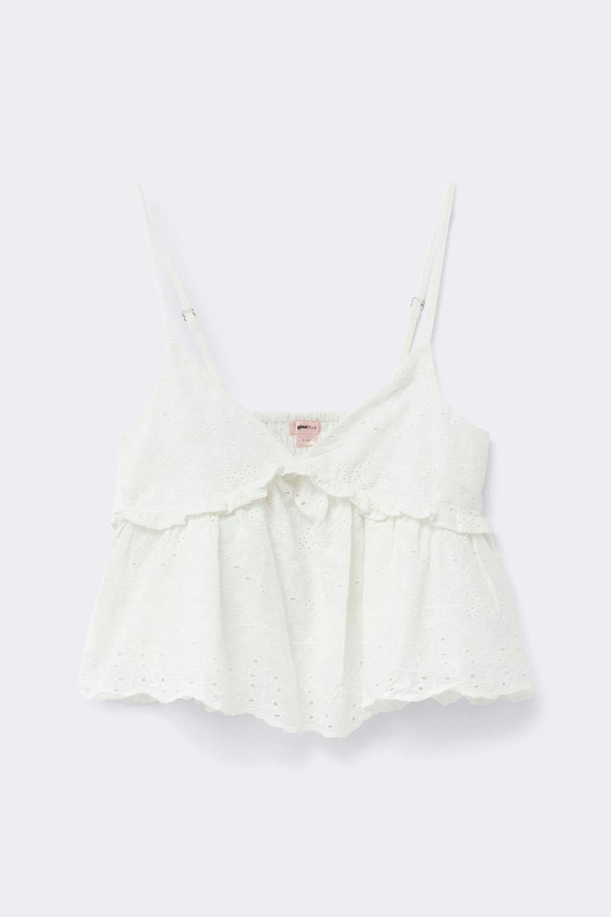14+ broderie anglais singlet