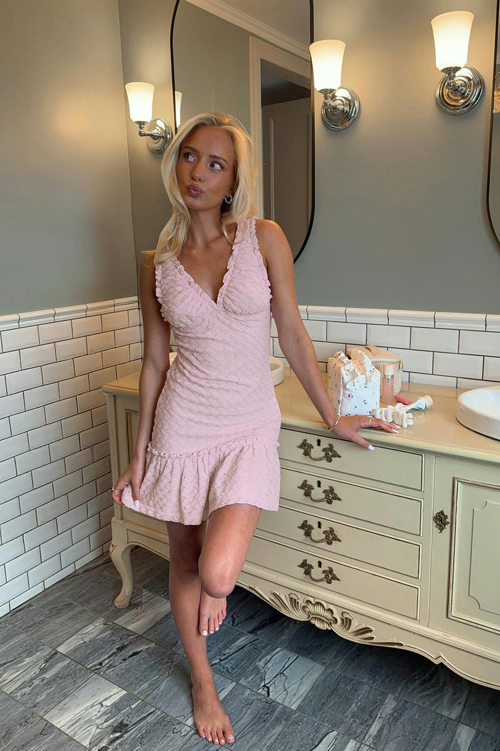 14+ crochet mini dress