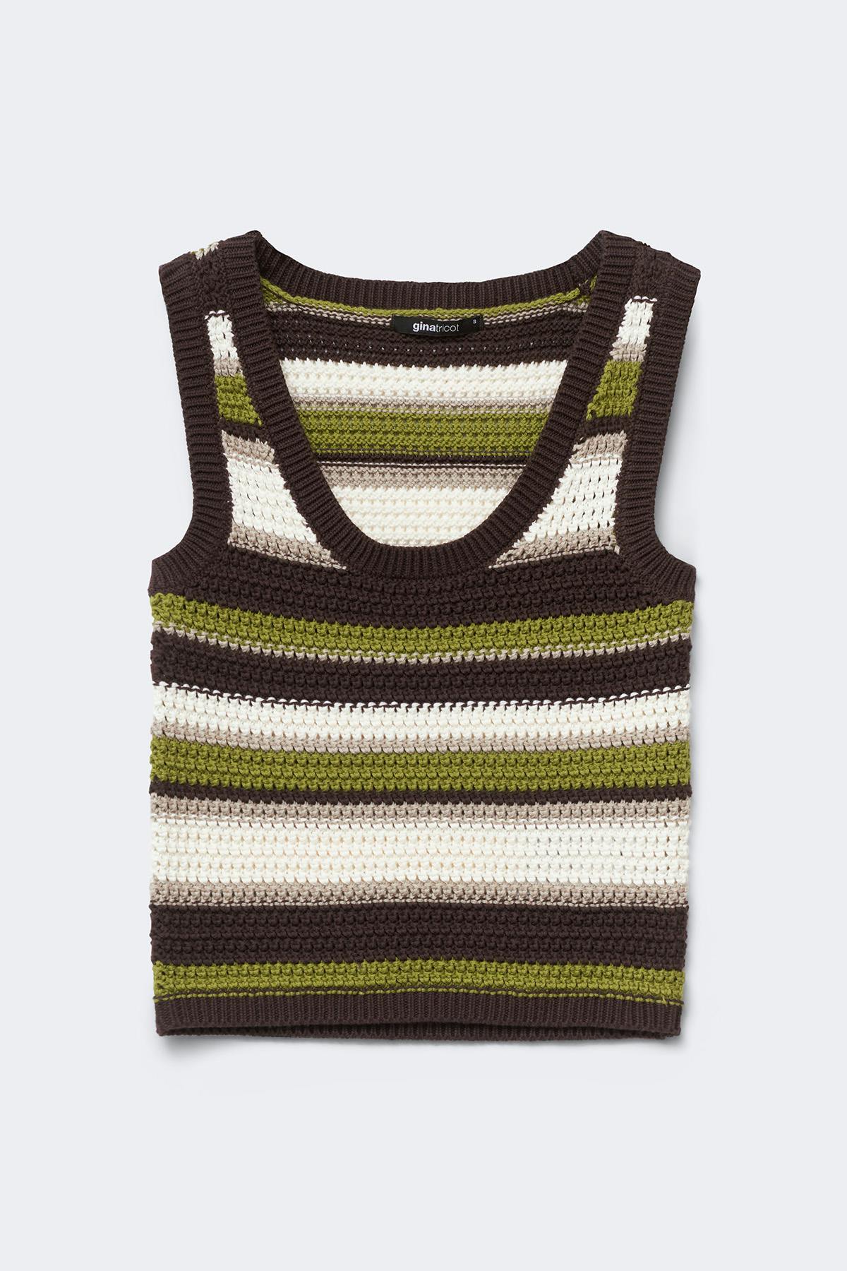 Multi stripe knitted top