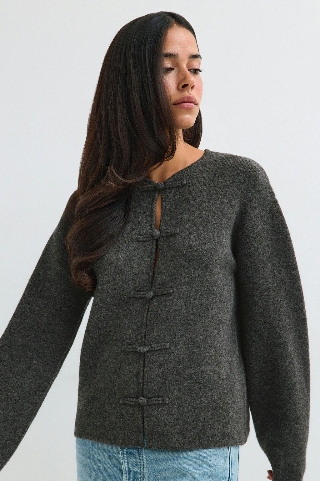 Knitted button cardigan