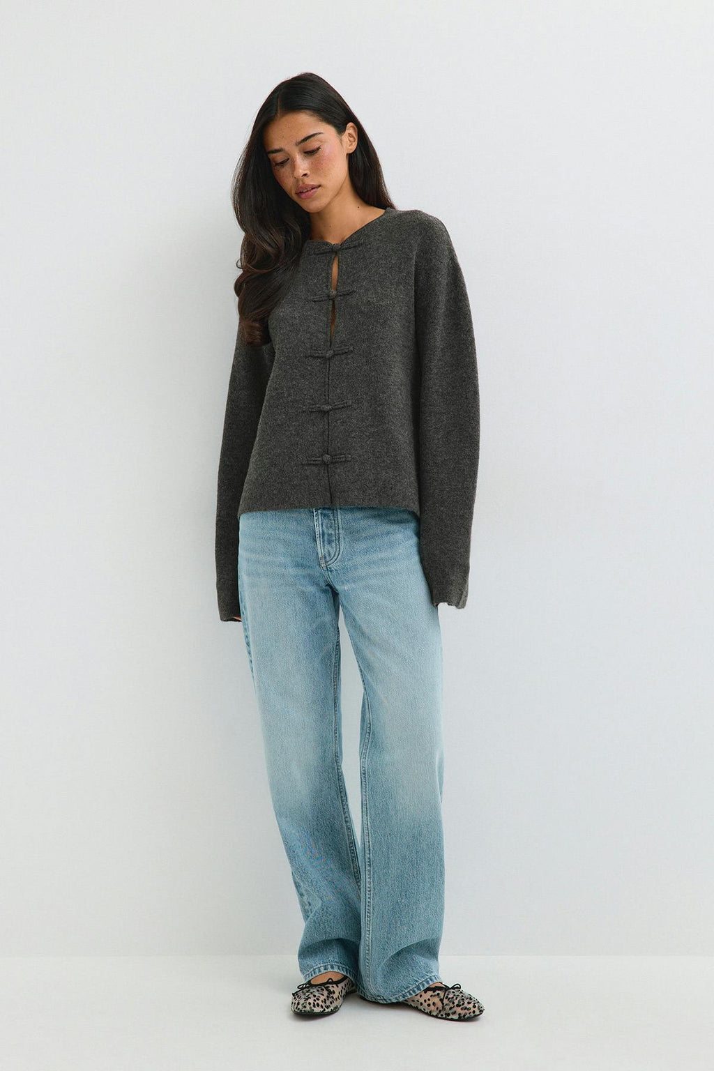 Knitted button cardigan