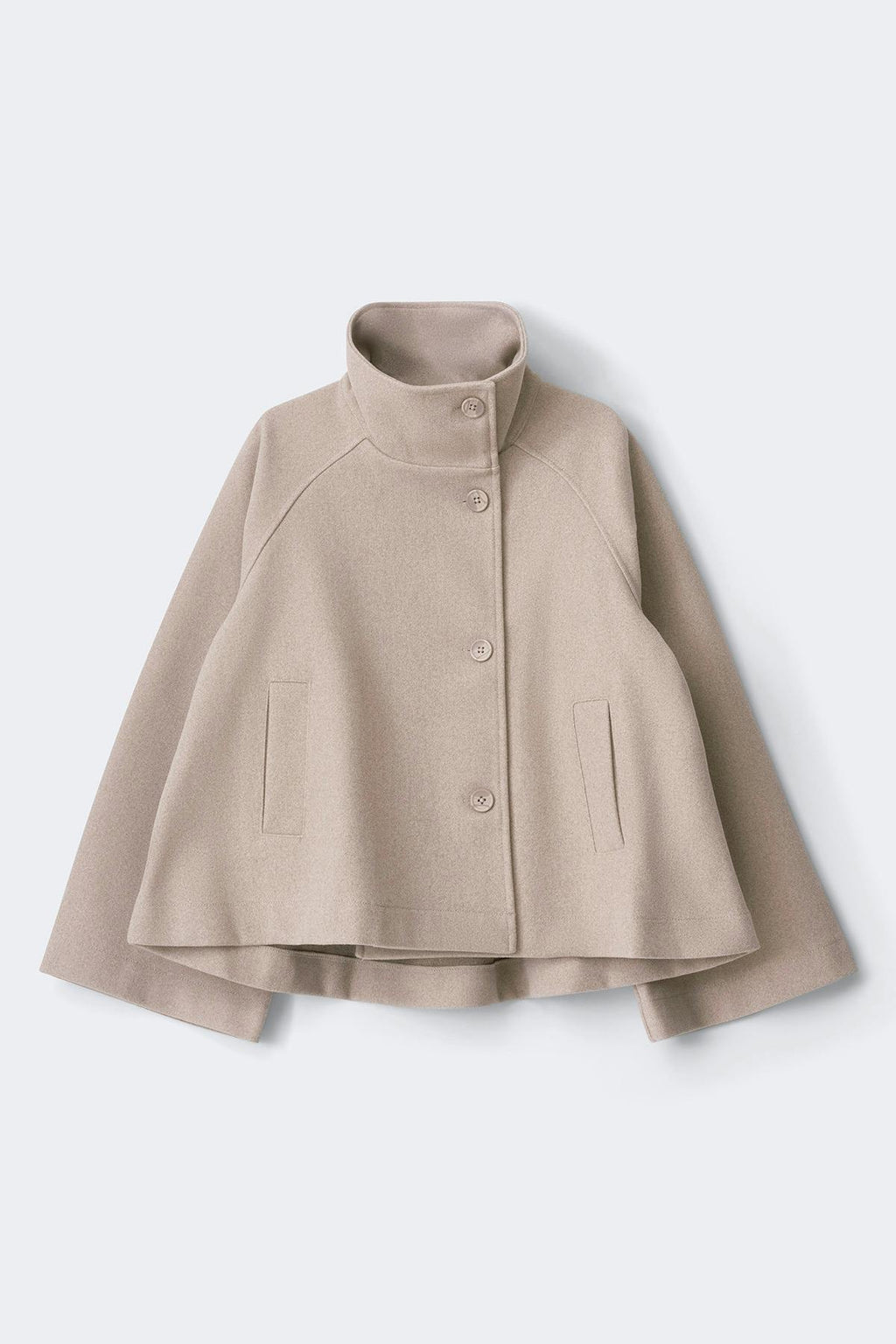 Wide sleeve felt jacket