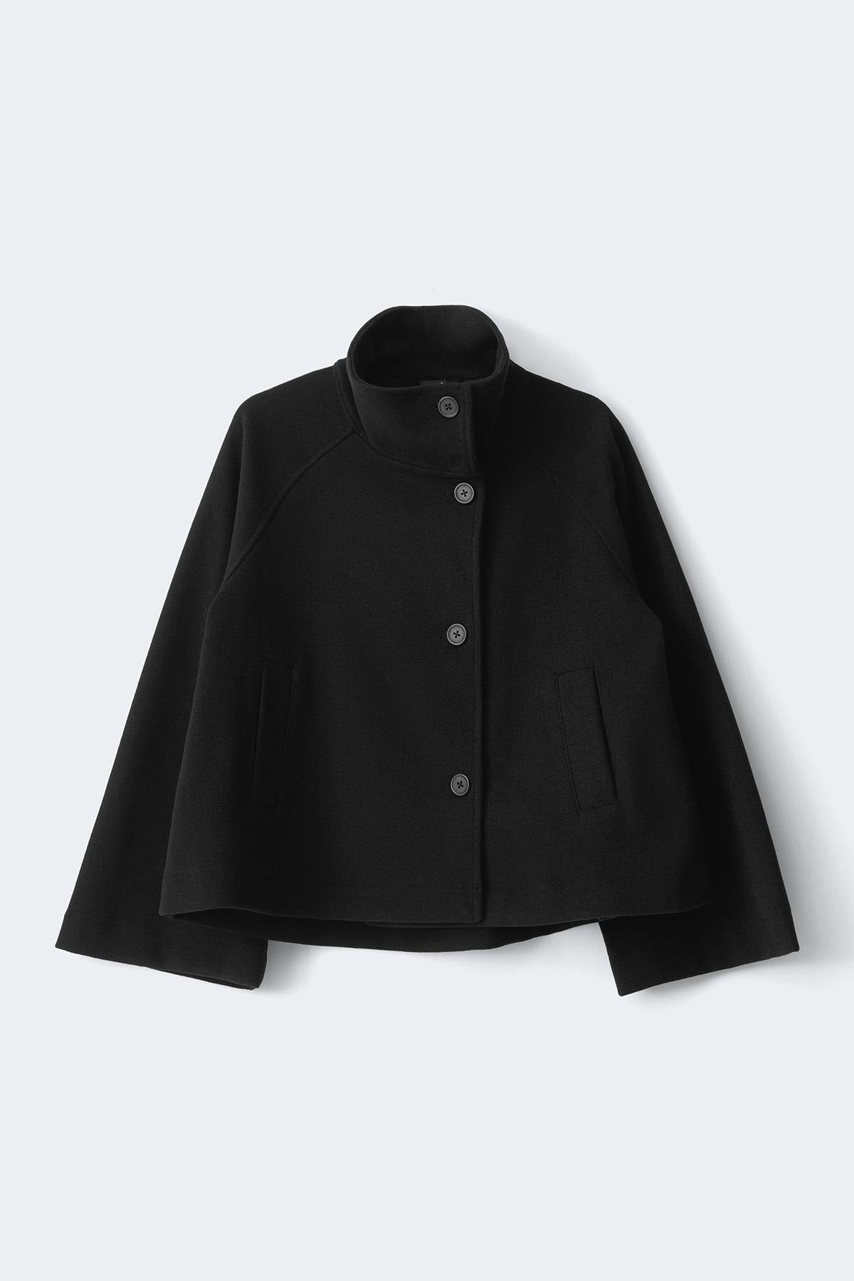 Wide sleeve felt jacket