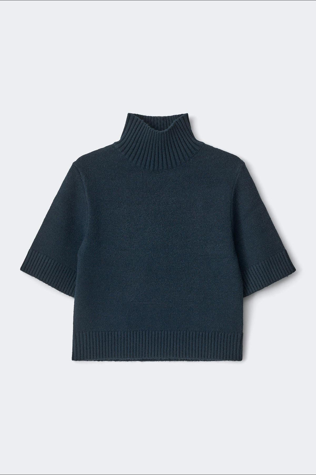 Short sleeve knitted polo top