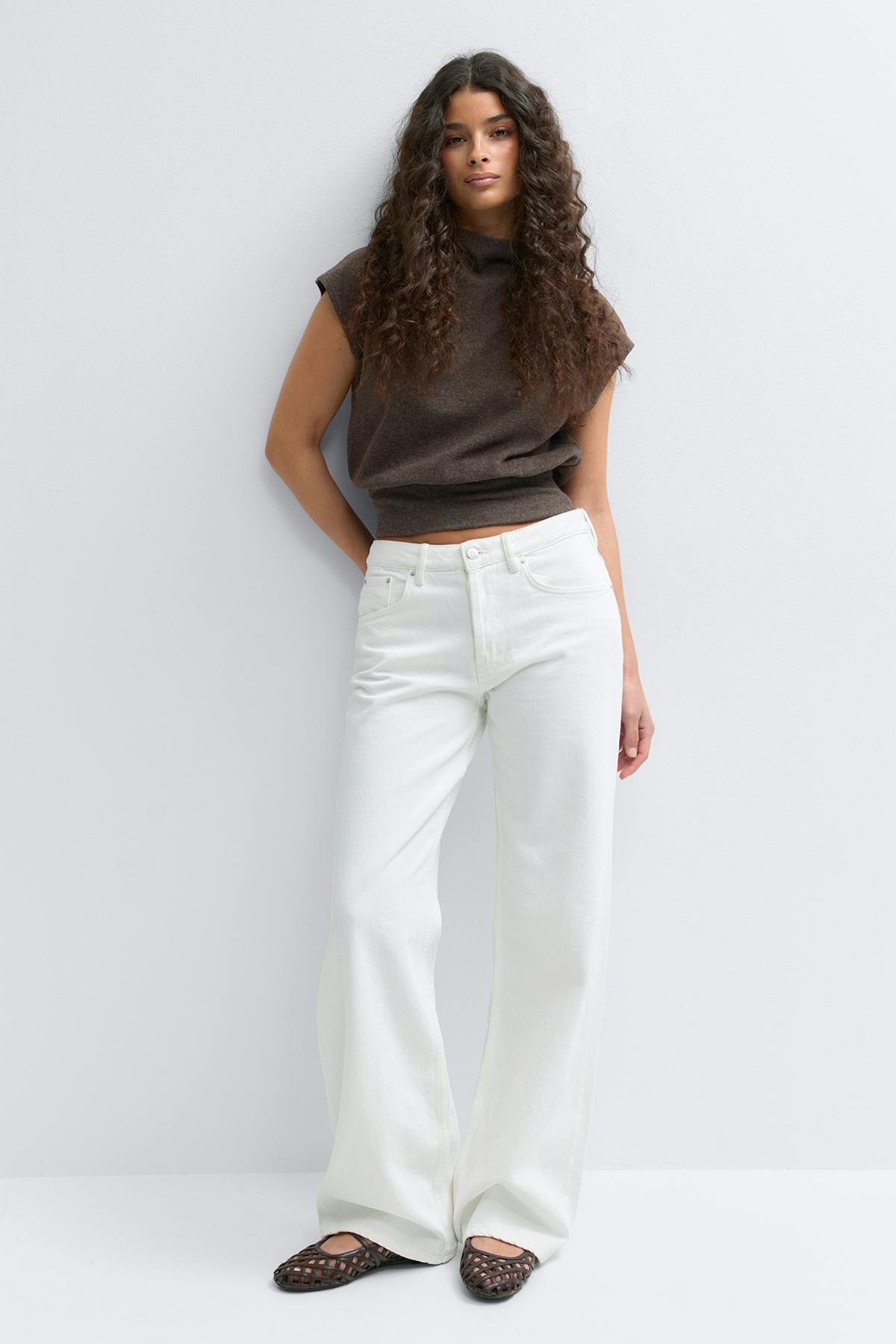 Soft funnel neck top