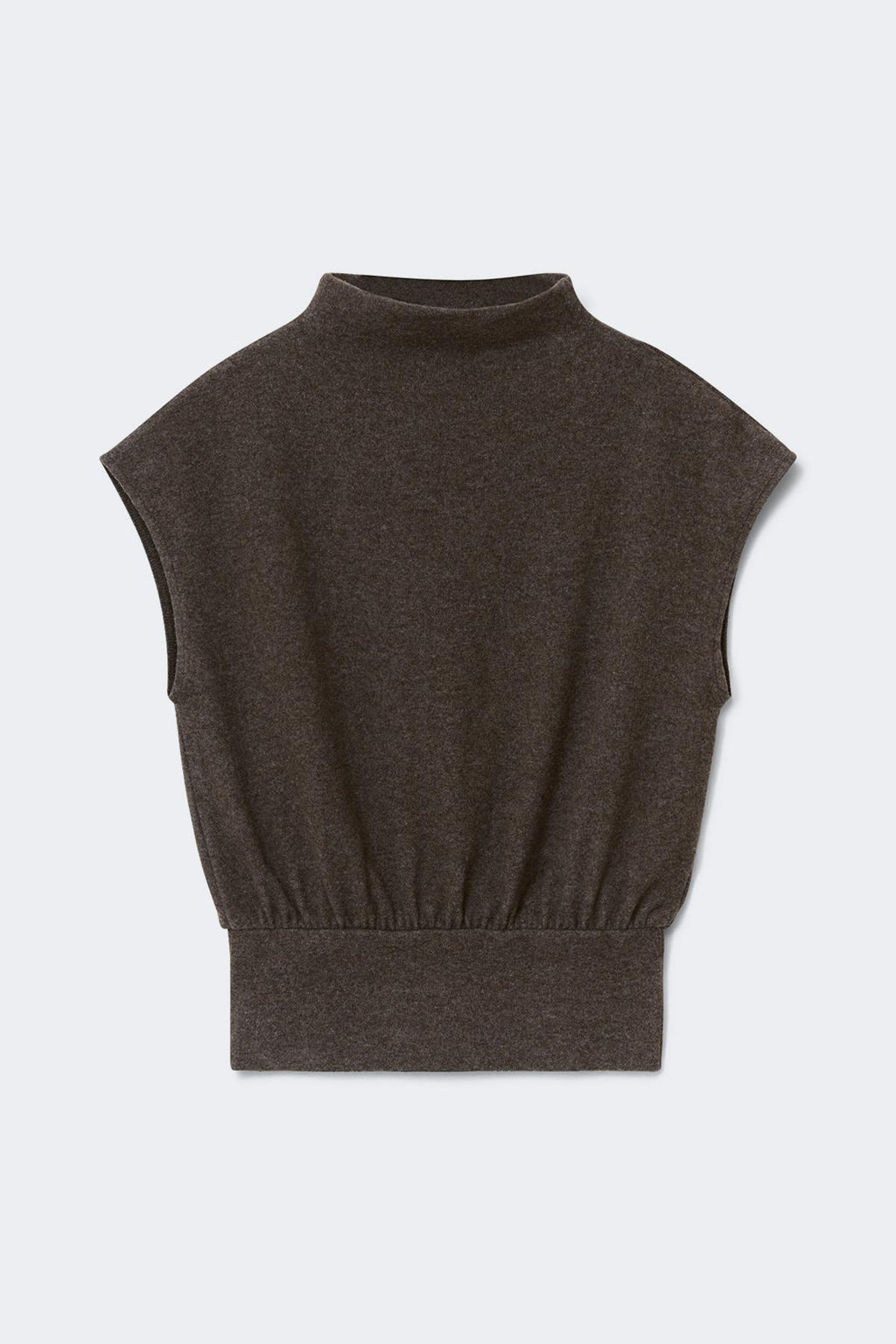 Soft funnel neck top